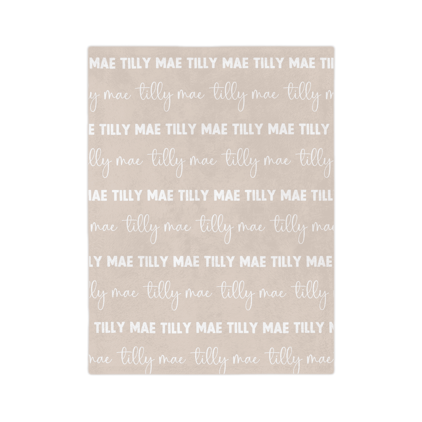 Custom Name Blanket - Stone - BentleyBlueCo