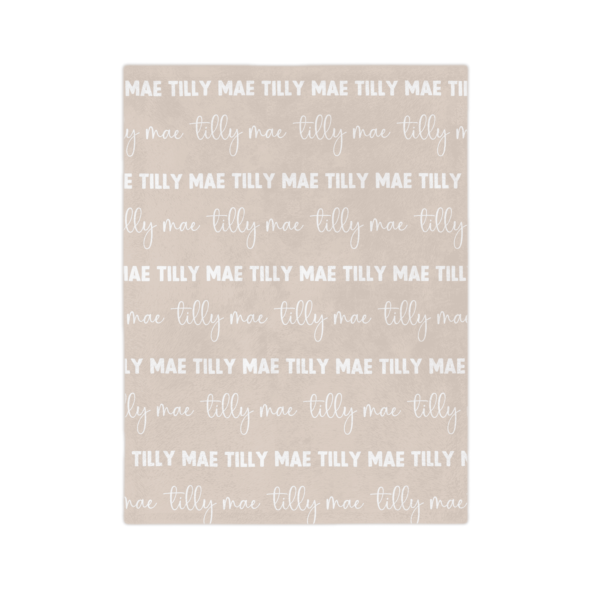Custom Name Blanket - Stone - BentleyBlueCo