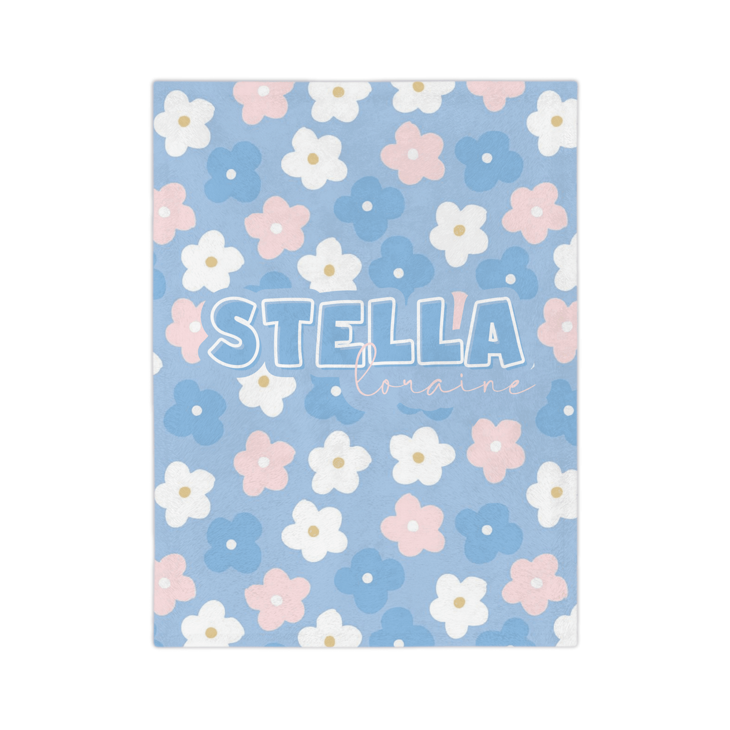 Custom Name Blanket - Summer Daisy - BentleyBlueCo