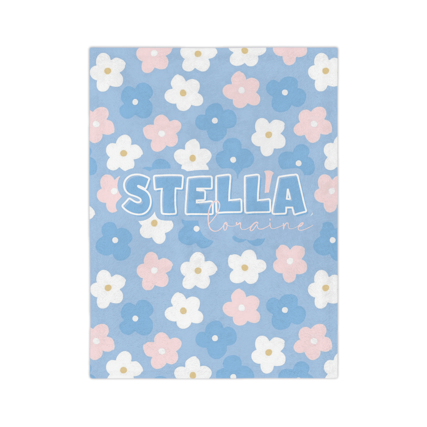 Custom Name Blanket - Summer Daisy - BentleyBlueCo