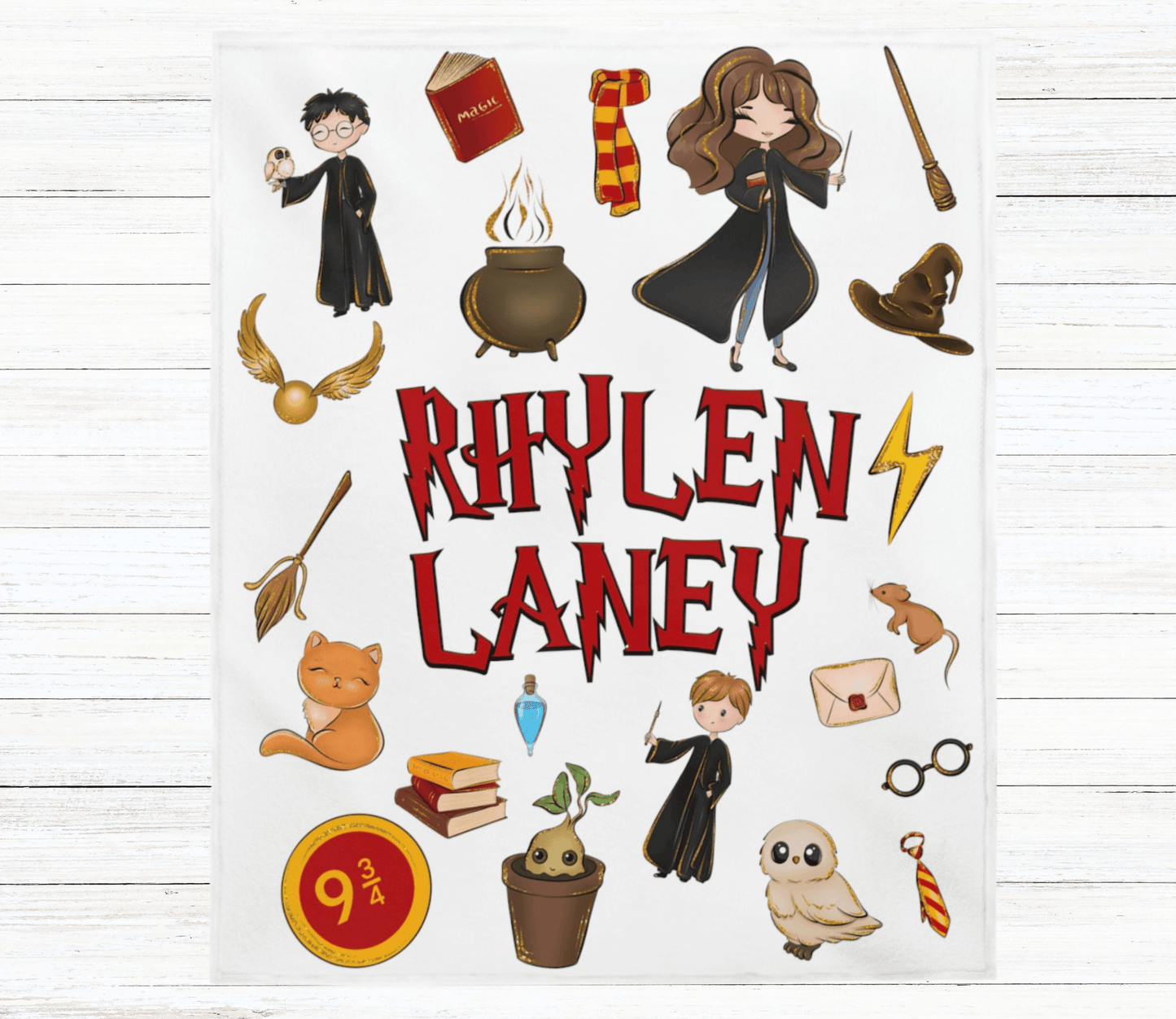 Custom Name Blanket - Wizardly - BentleyBlueCo