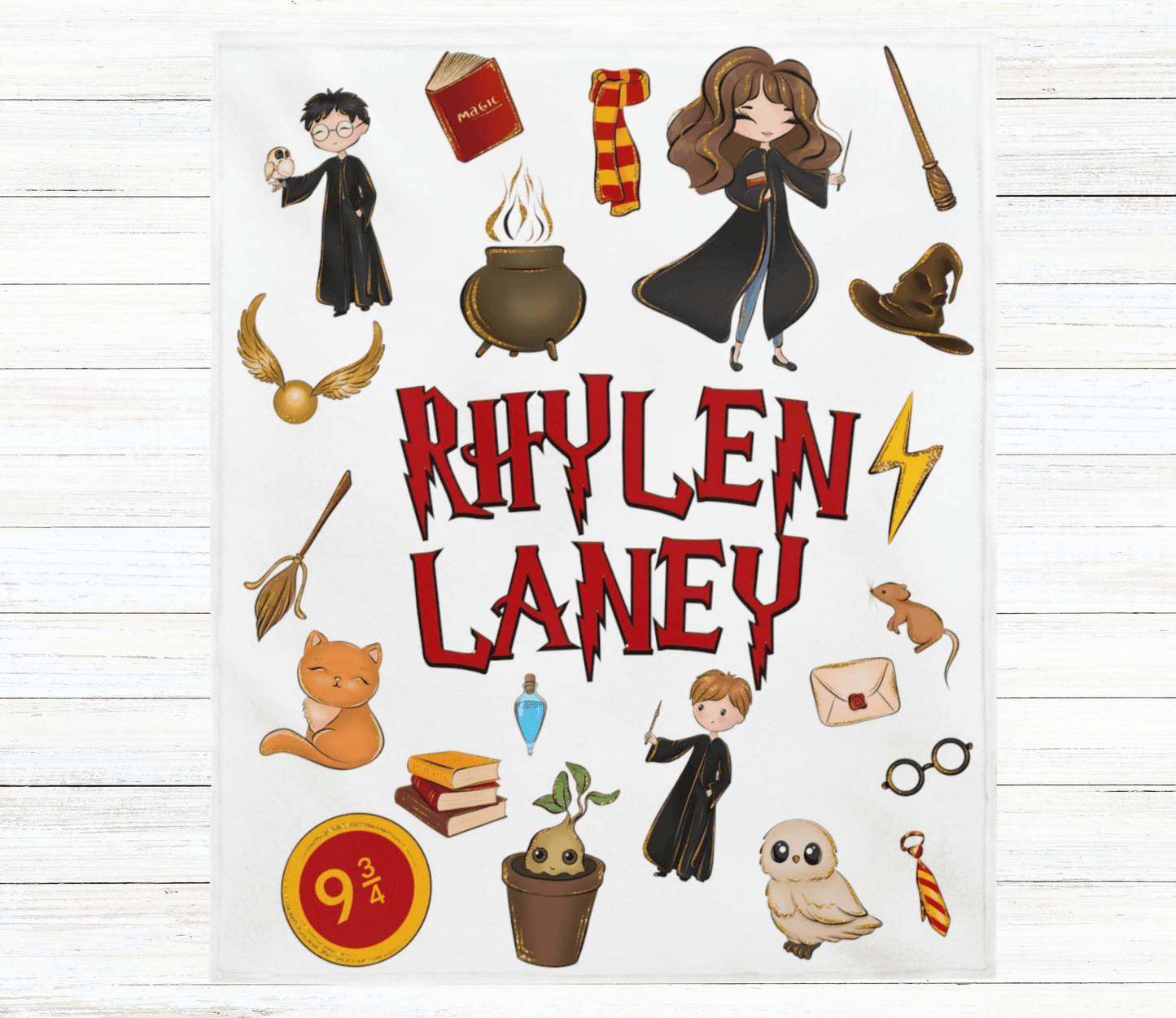 Custom Name Blanket - Wizardly - BentleyBlueCo