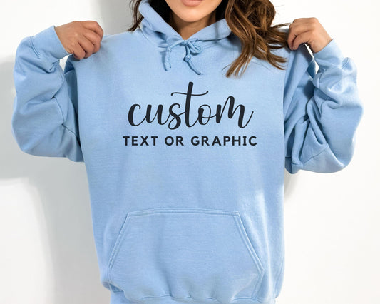 Custom Text Hoodie - BentleyBlueCo