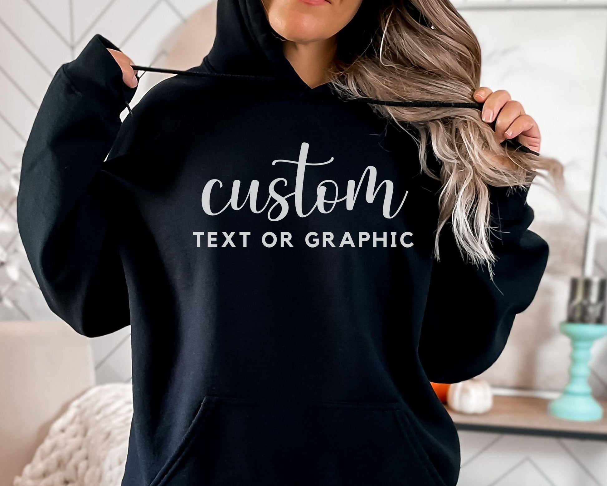 Custom Text Hoodie - BentleyBlueCo