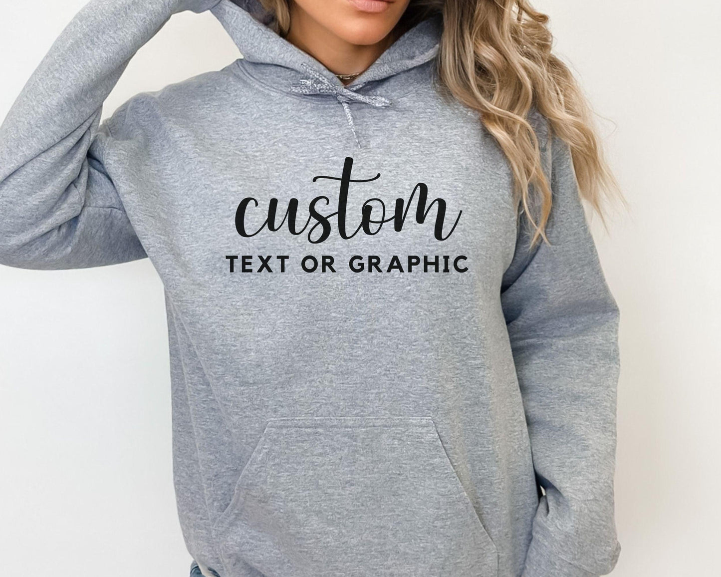 Custom Text Hoodie - BentleyBlueCo