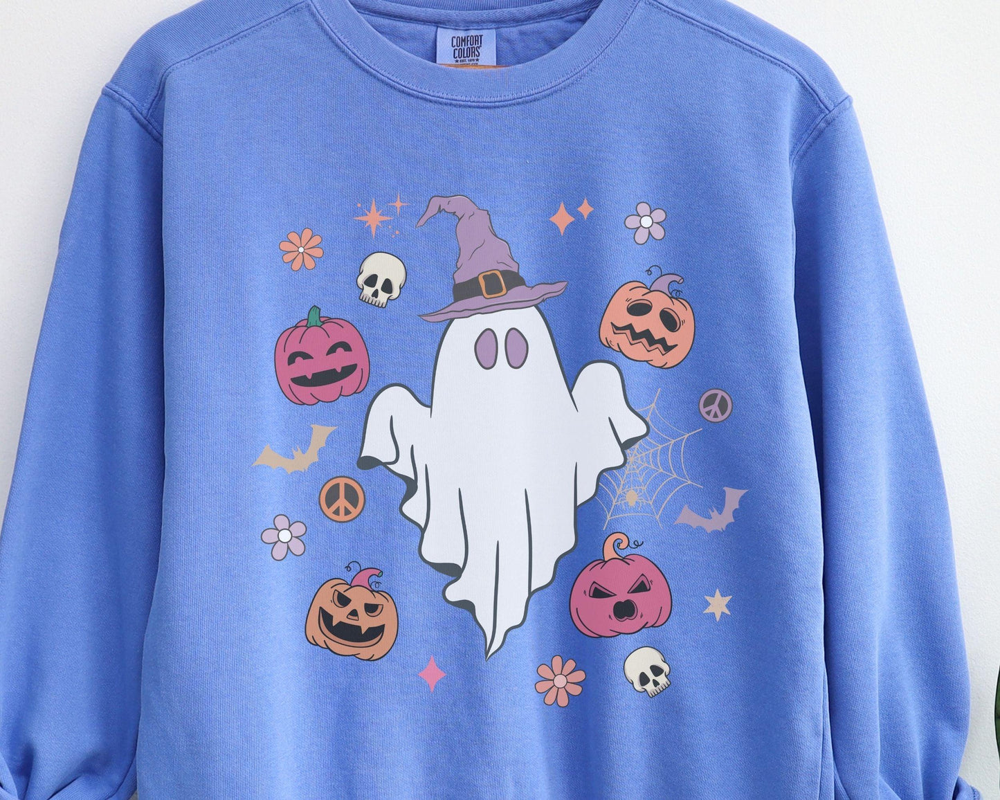 Get into the Halloween spirit with our bewitching Halloween sweatshirt, featuring spooky pumpkin and ghost designs that capture the essence of the season. Embrace the autumn vibes and celebrate the fall festivities in style with this must-have addition to your wardrobe. Perfect for Halloween enthusiasts, this sweatshirt will keep you cozy and fashionable all season long!
