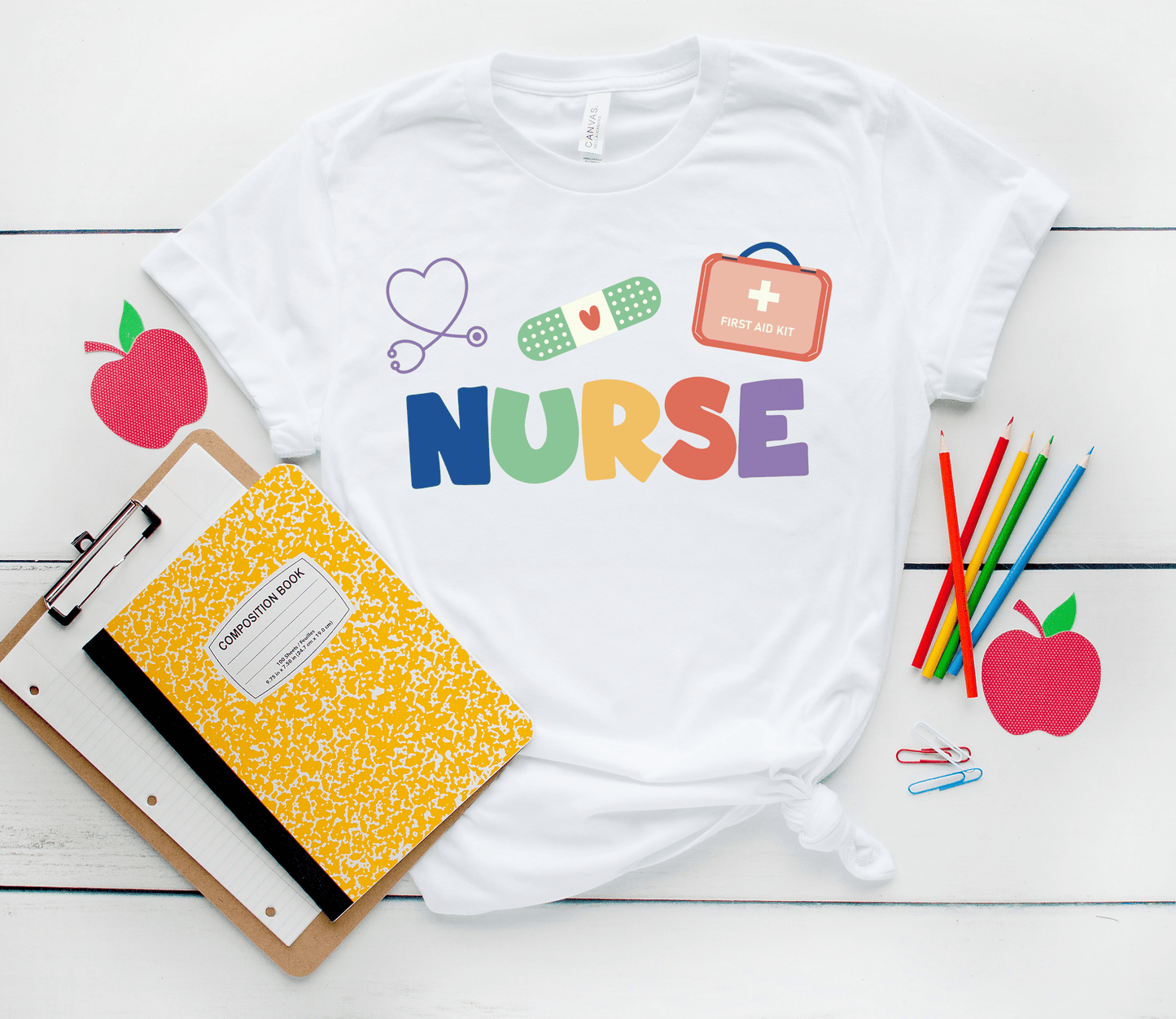 Cute School Nurse T-shirt - BentleyBlueCo
