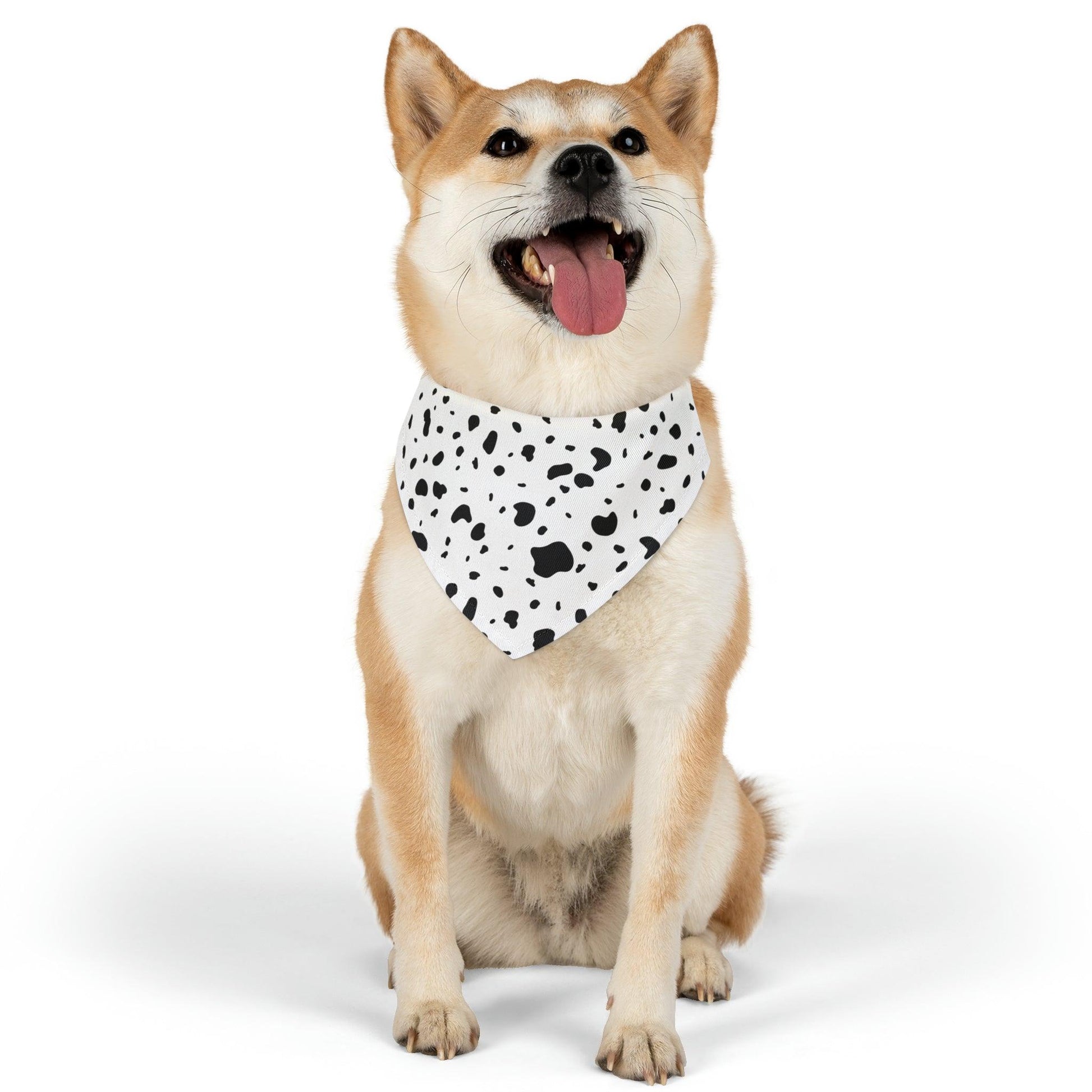 Dalmatian Print Pet Bandana Collar - BentleyBlueCo