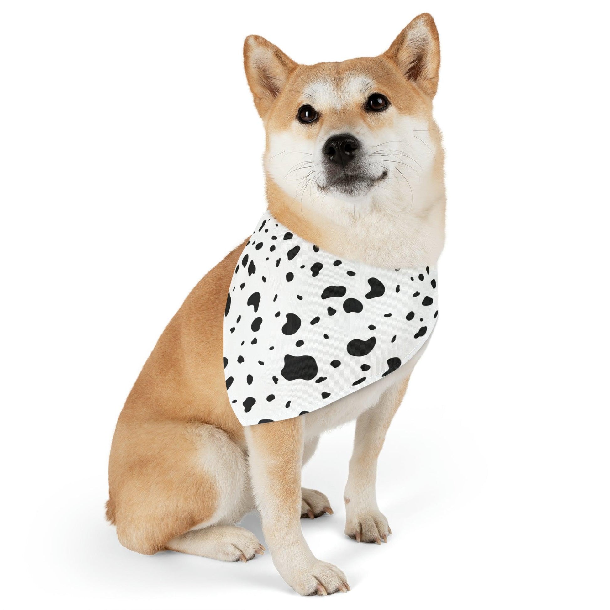 Dalmatian Print Pet Bandana Collar - BentleyBlueCo