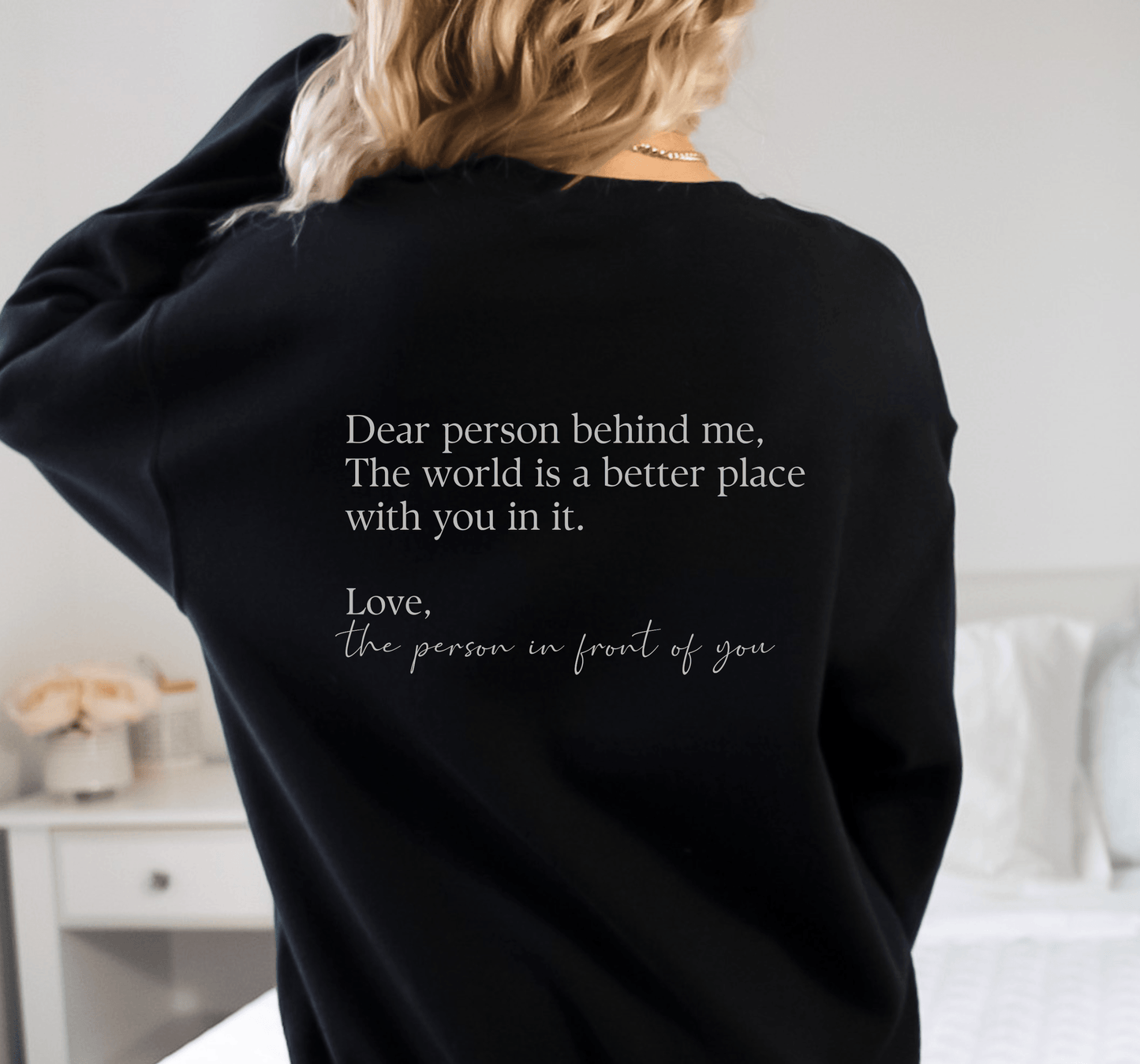 Dear Person Behind Me Crewneck - BentleyBlueCo