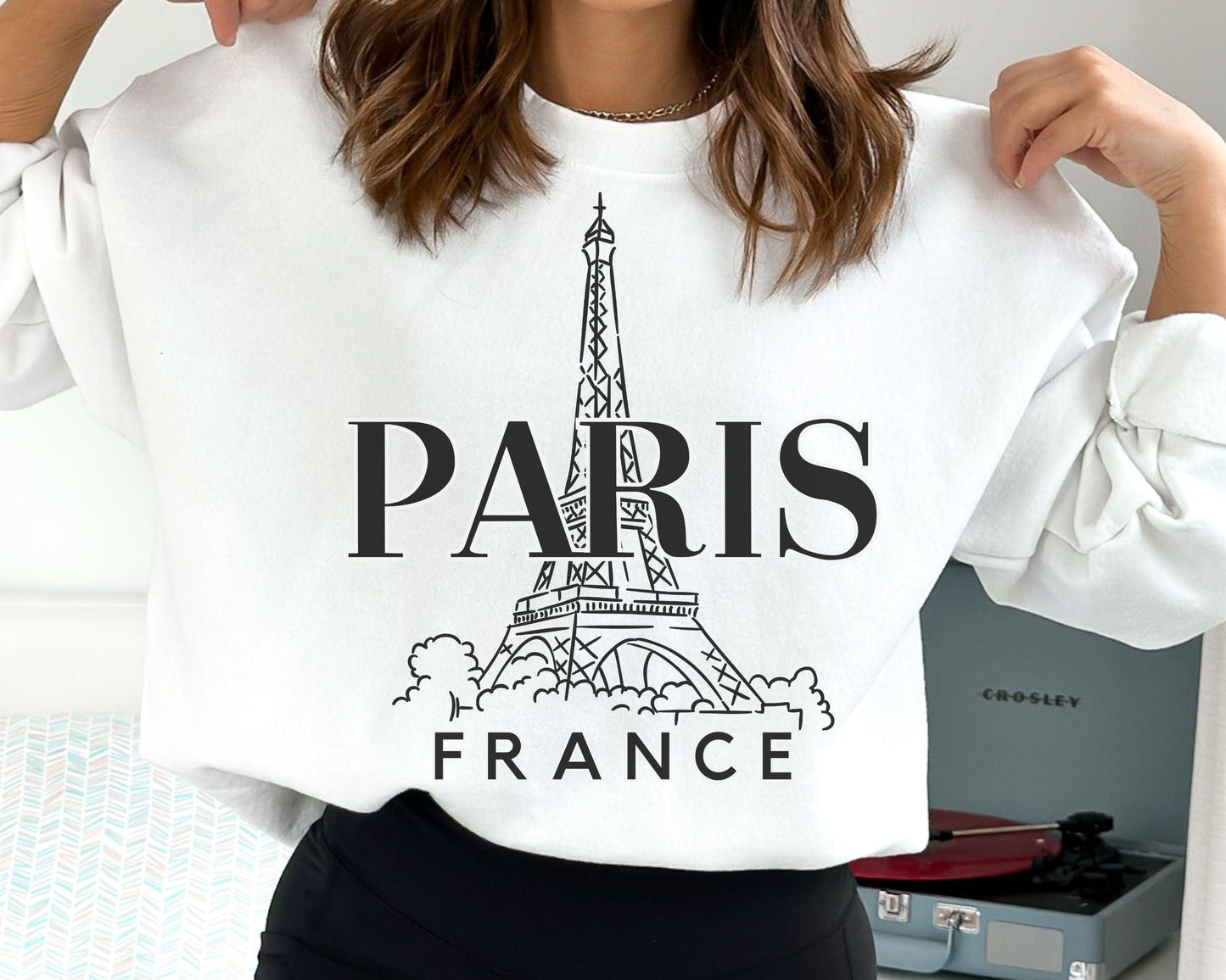 Eiffel Tower Crewneck - BentleyBlueCo