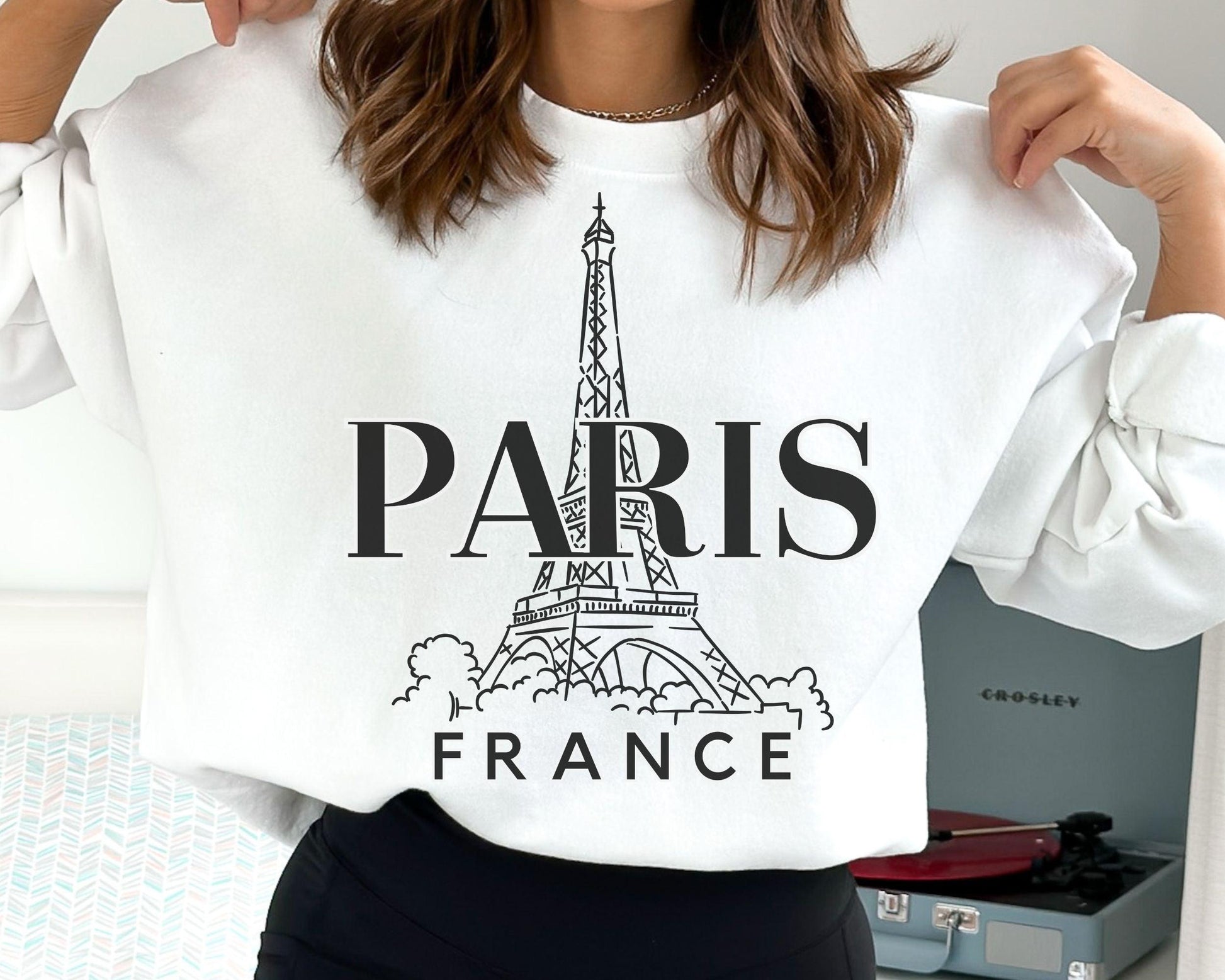 Eiffel Tower Crewneck - BentleyBlueCo