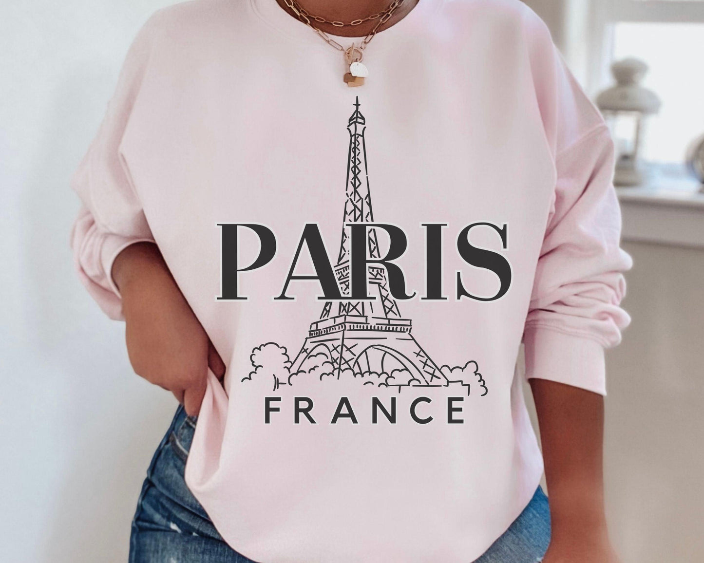 Eiffel Tower Crewneck - BentleyBlueCo