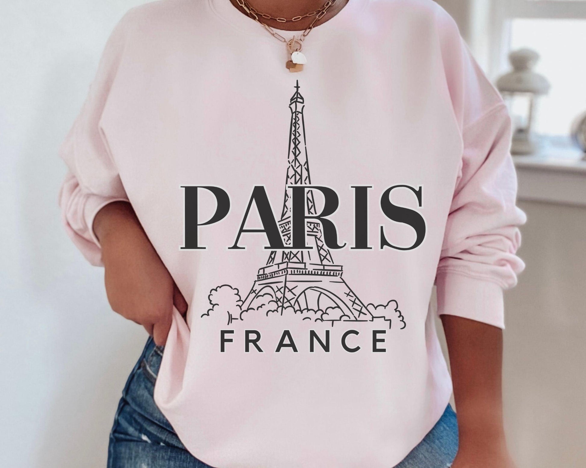 Eiffel Tower Crewneck - BentleyBlueCo