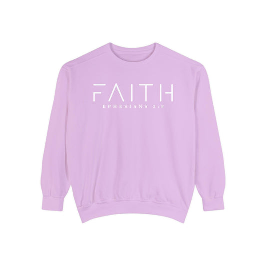 Faith Ephesians 2:8 - Comfort Colors Crewneck - BentleyBlueCo
