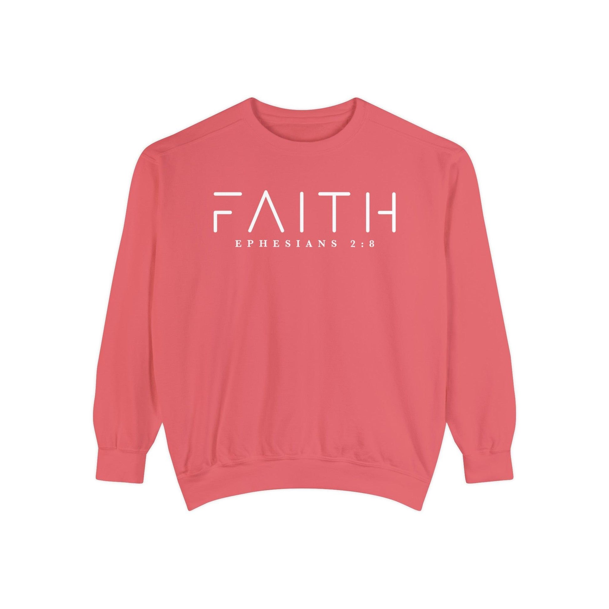 Faith Ephesians 2:8 - Comfort Colors Crewneck - BentleyBlueCo