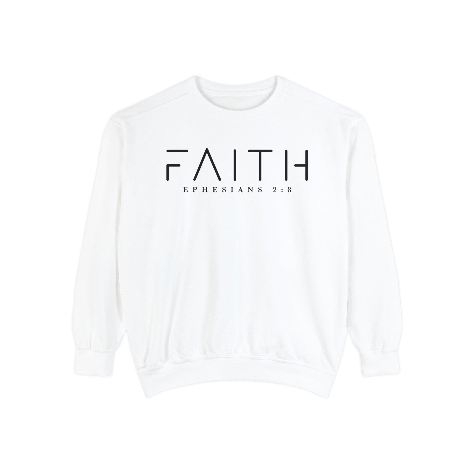 Faith Ephesians 2:8 - Comfort Colors Crewneck - BentleyBlueCo