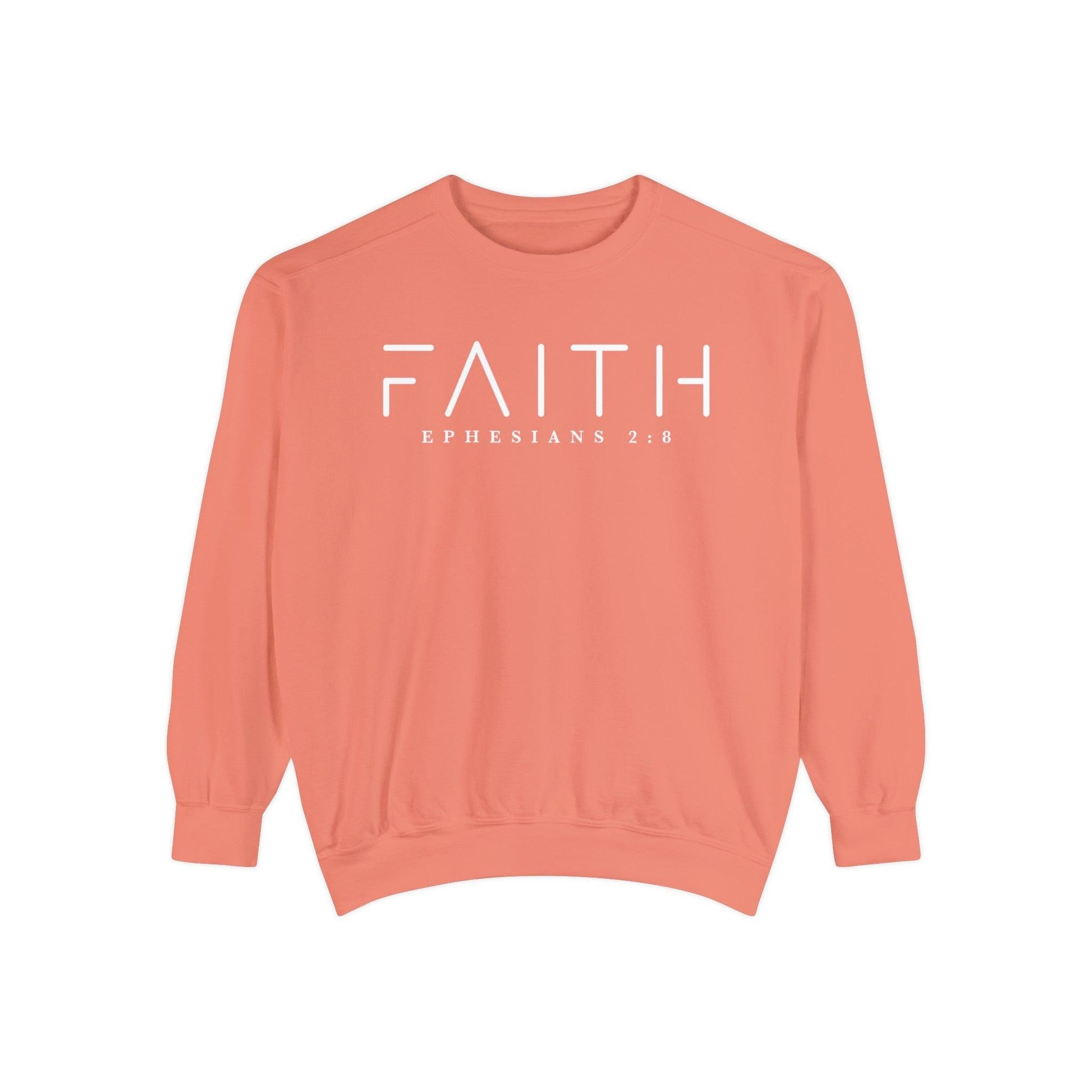 Faith Ephesians 2:8 - Comfort Colors Crewneck - BentleyBlueCo