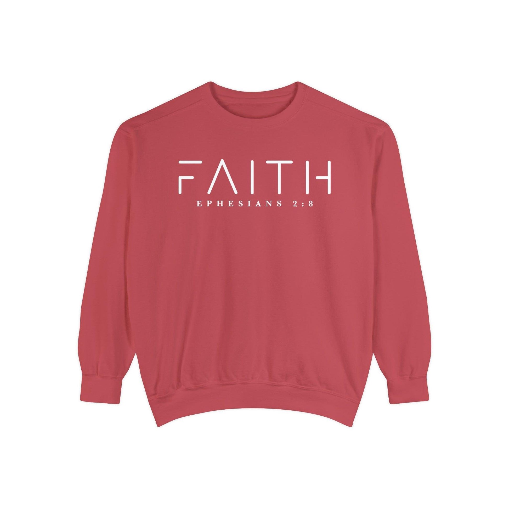 Faith Ephesians 2:8 - Comfort Colors Crewneck - BentleyBlueCo