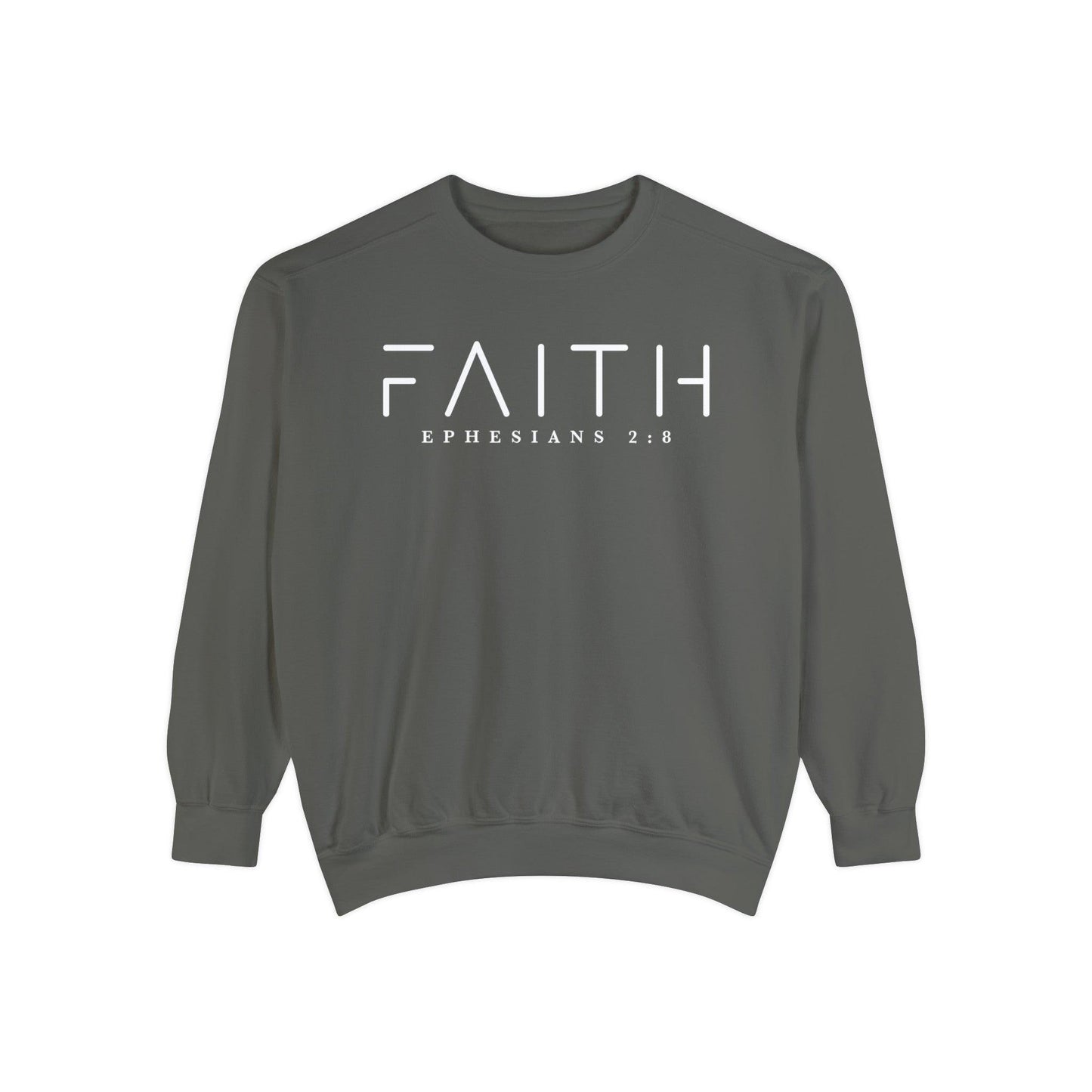 Faith Ephesians 2:8 - Comfort Colors Crewneck - BentleyBlueCo
