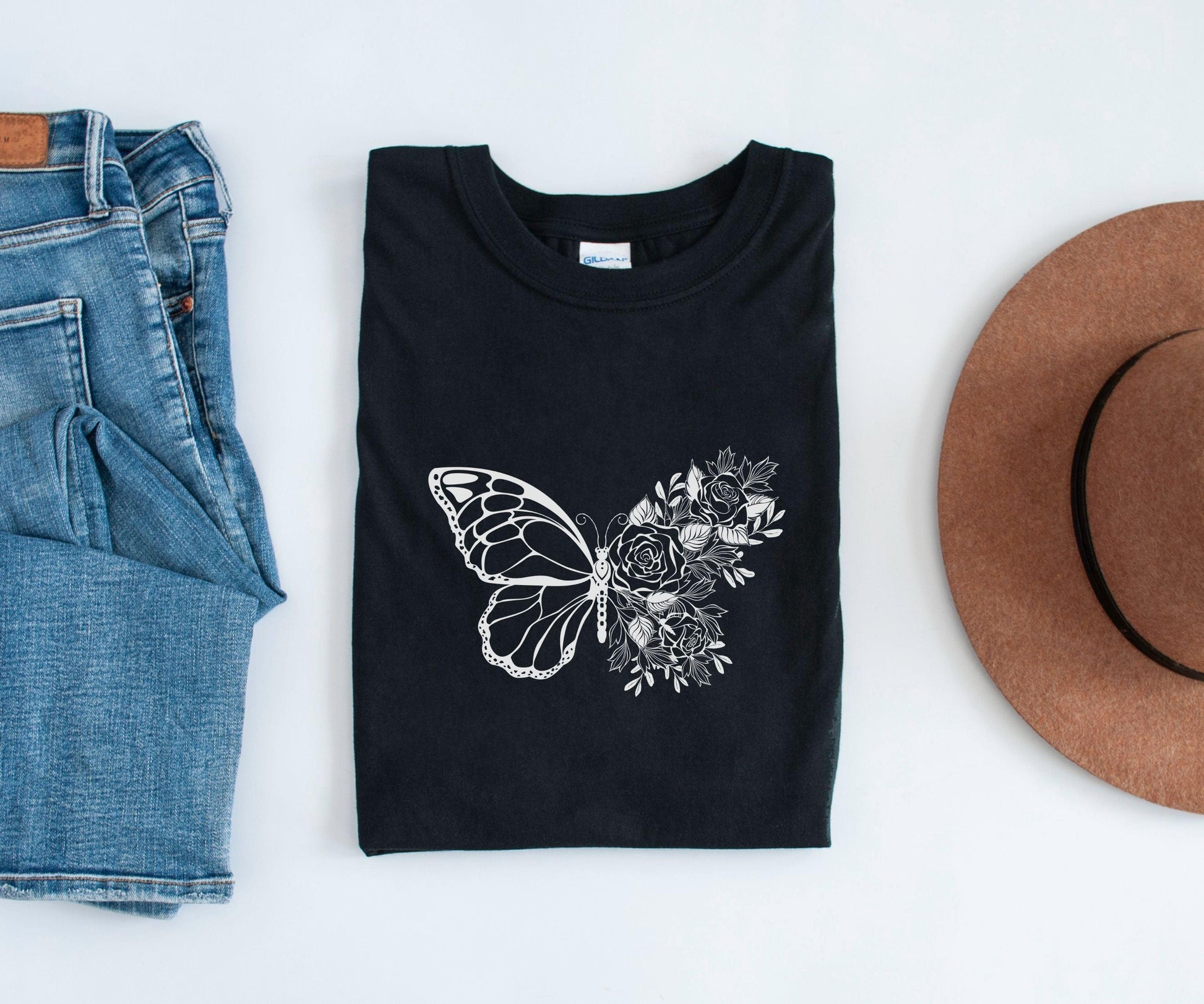 Floral Butterfly Shirt - BentleyBlueCo