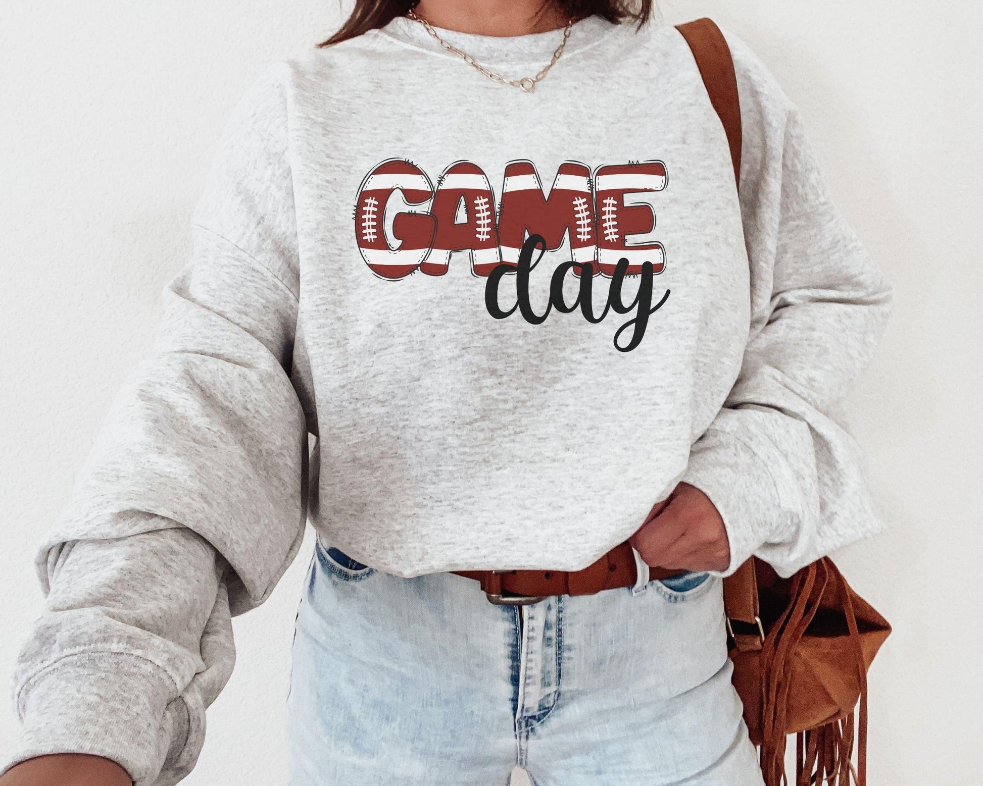 Foot Ball Game Day Crewneck - BentleyBlueCo
