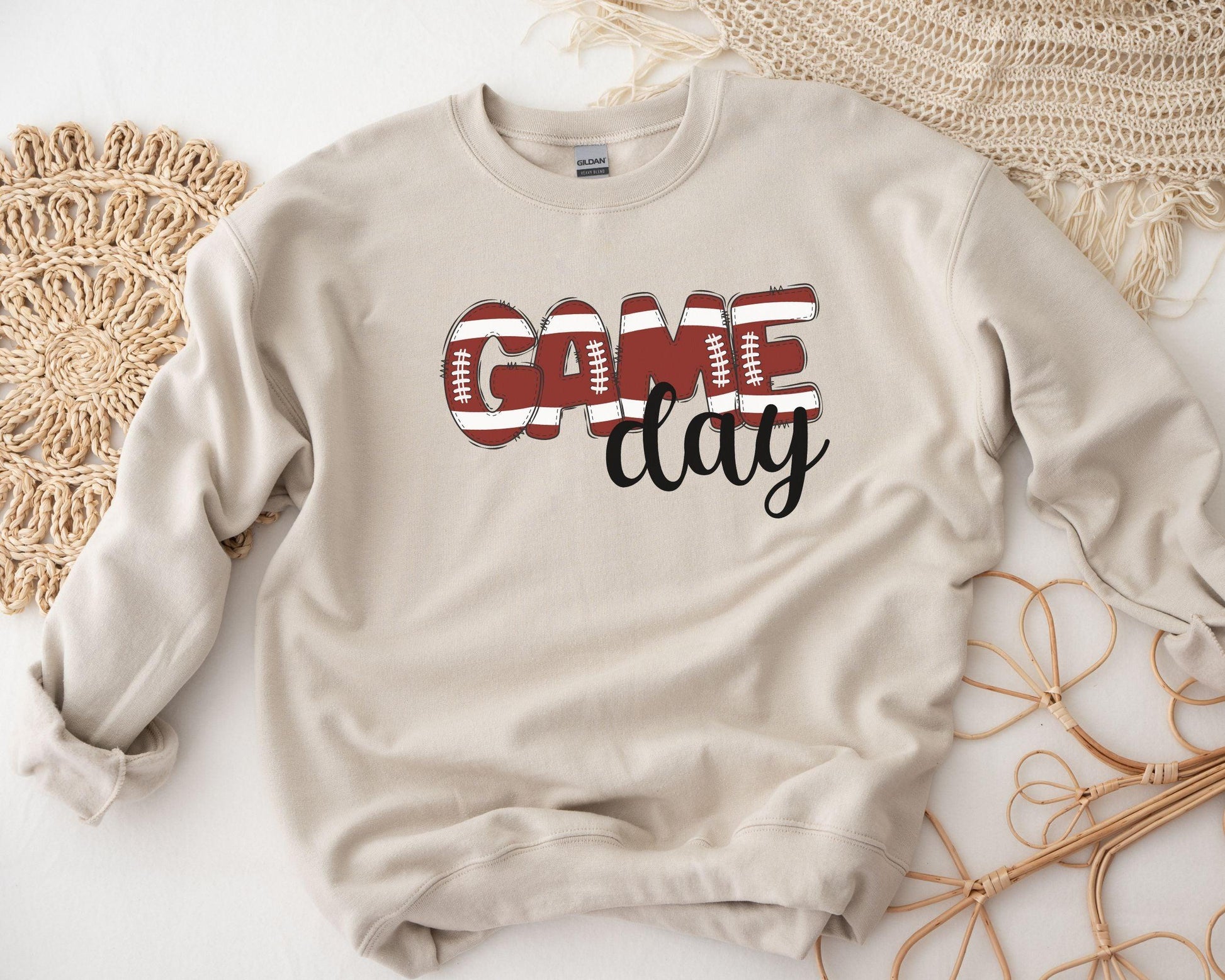 Foot Ball Game Day Crewneck - BentleyBlueCo