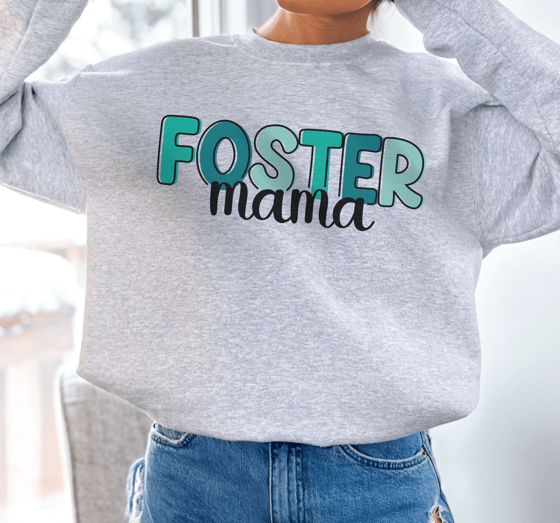 Foster Mama Crewneck Sweatshirt - BentleyBlueCo