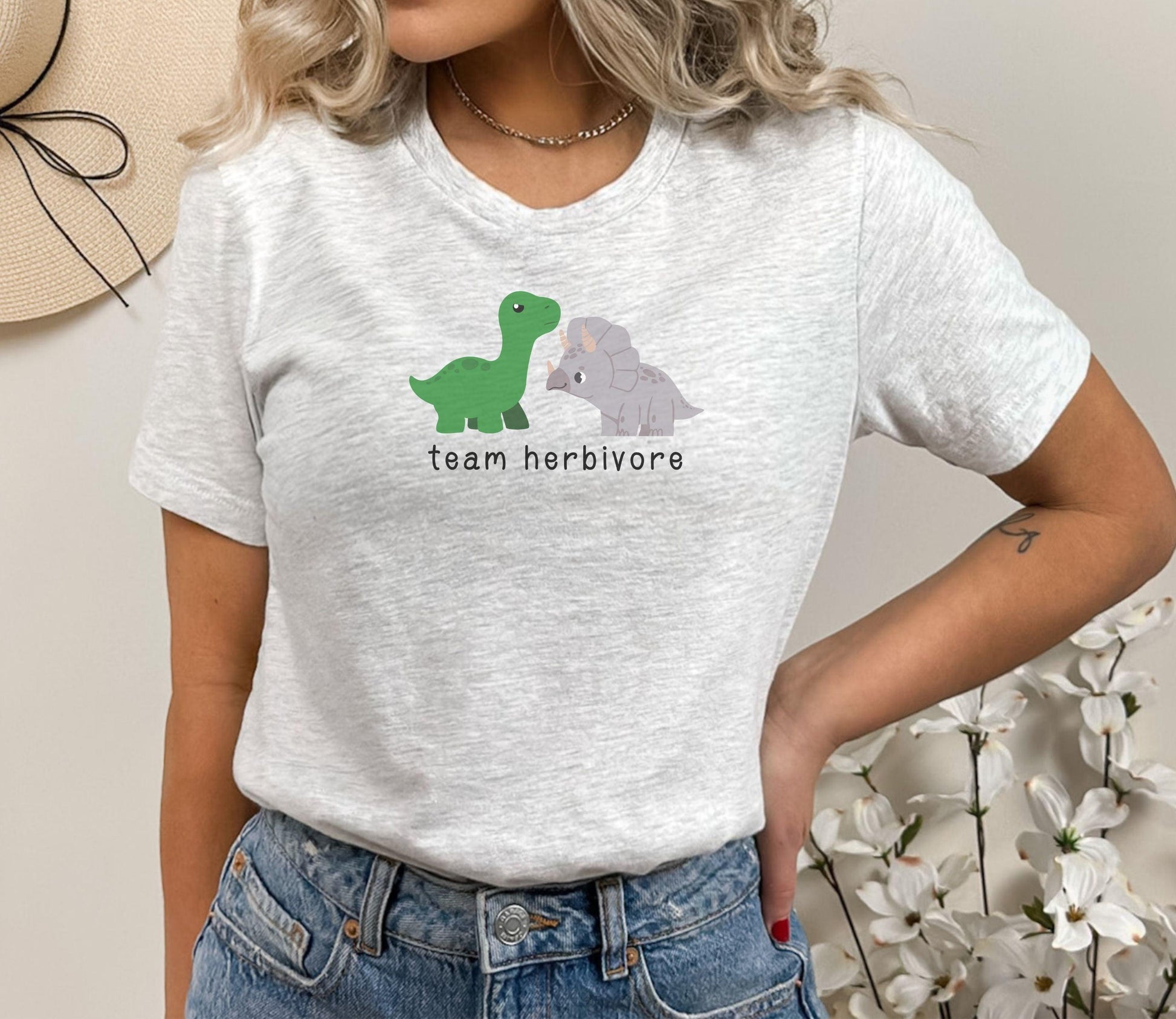 Funny Vegan Dinosaur T-shirt - BentleyBlueCo
