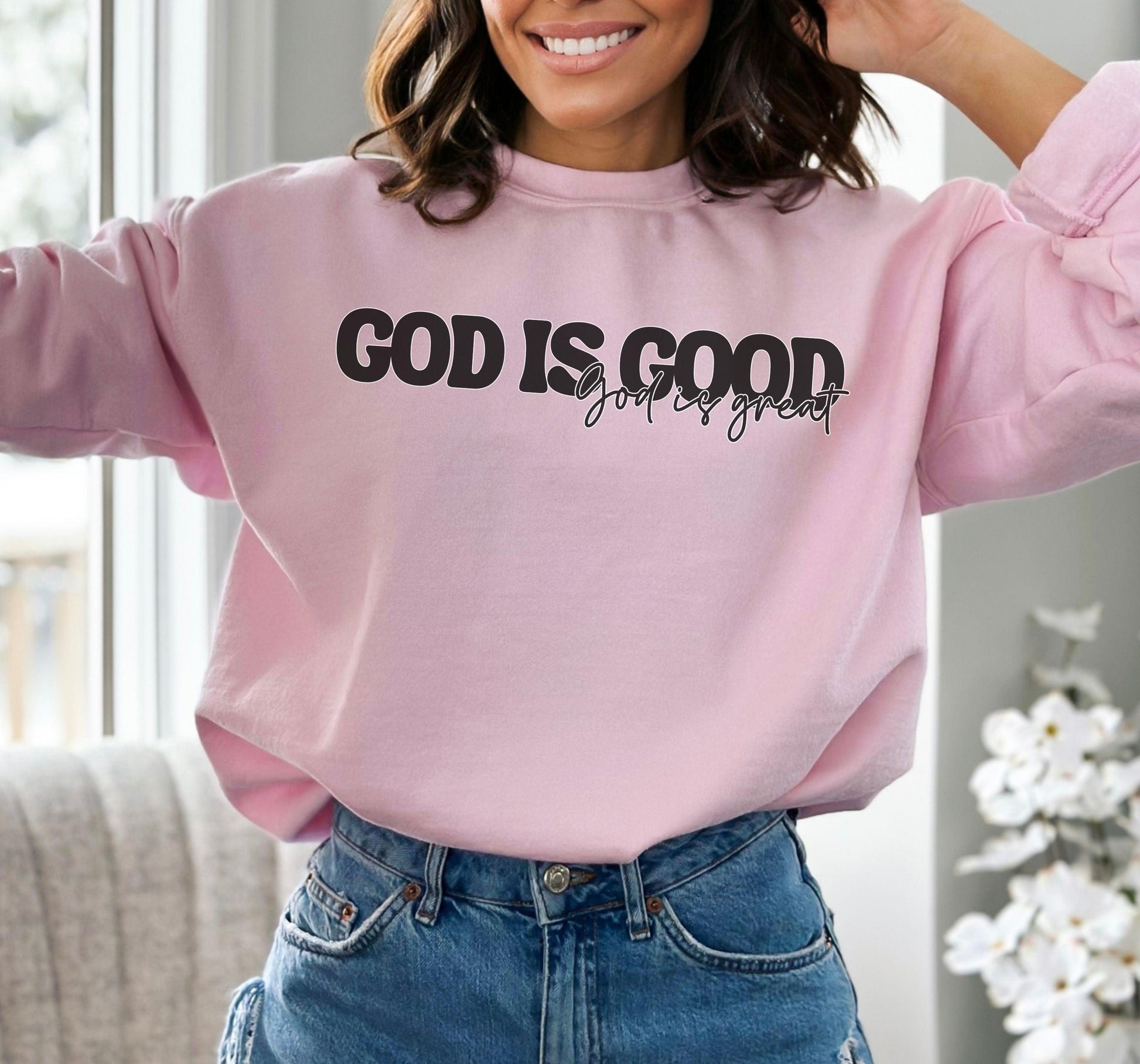 God is Great Crewneck Sweatshirt - BentleyBlueCo