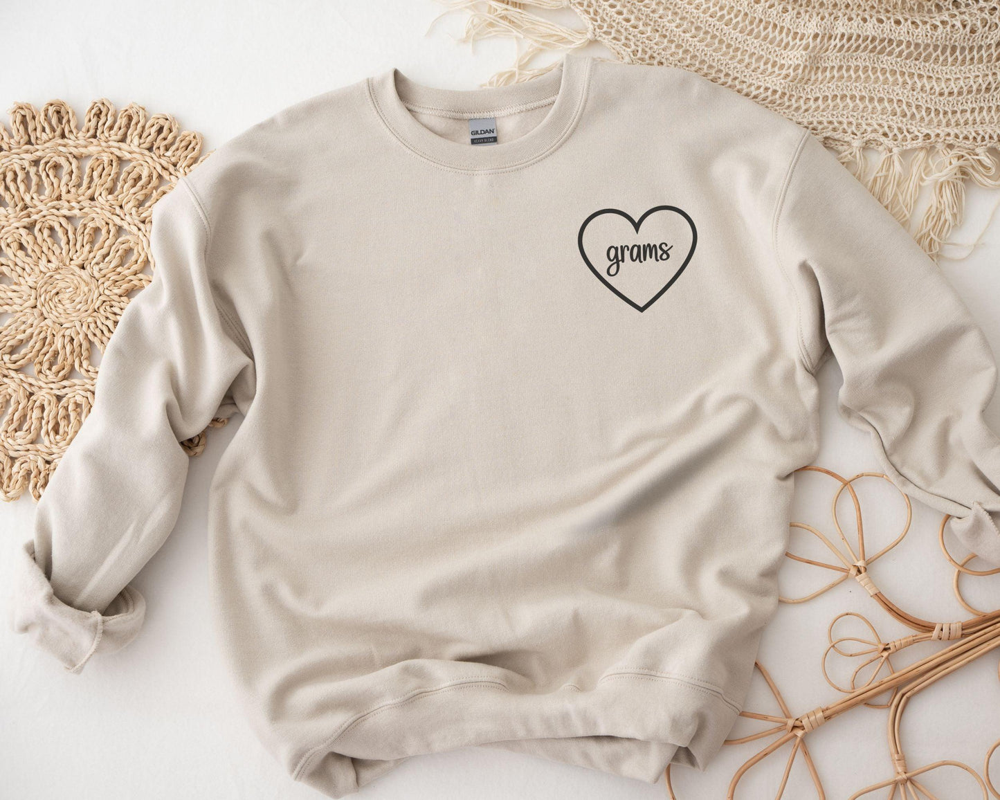 Grams Heart Crewneck - BentleyBlueCo