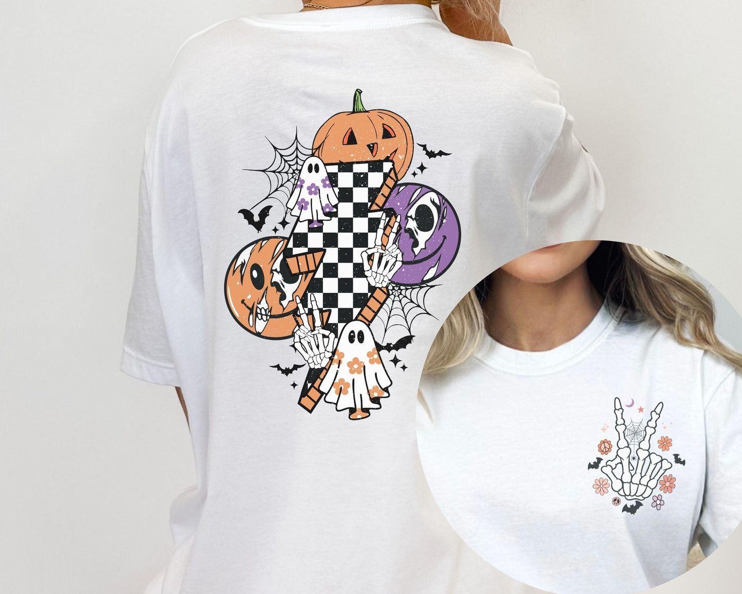 Get into the Halloween spirit with our bewitching Halloween sweatshirt, featuring spooky pumpkin and ghost designs that capture the essence of the season. Embrace the autumn vibes and celebrate the fall festivities in style with this must-have addition to your wardrobe. Perfect for Halloween enthusiasts, this sweatshirt will keep you cozy and fashionable all season long!