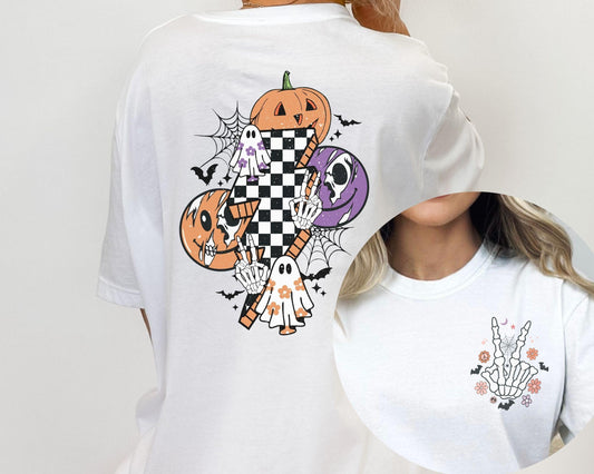 Get into the Halloween spirit with our bewitching Halloween sweatshirt, featuring spooky pumpkin and ghost designs that capture the essence of the season. Embrace the autumn vibes and celebrate the fall festivities in style with this must-have addition to your wardrobe. Perfect for Halloween enthusiasts, this sweatshirt will keep you cozy and fashionable all season long!