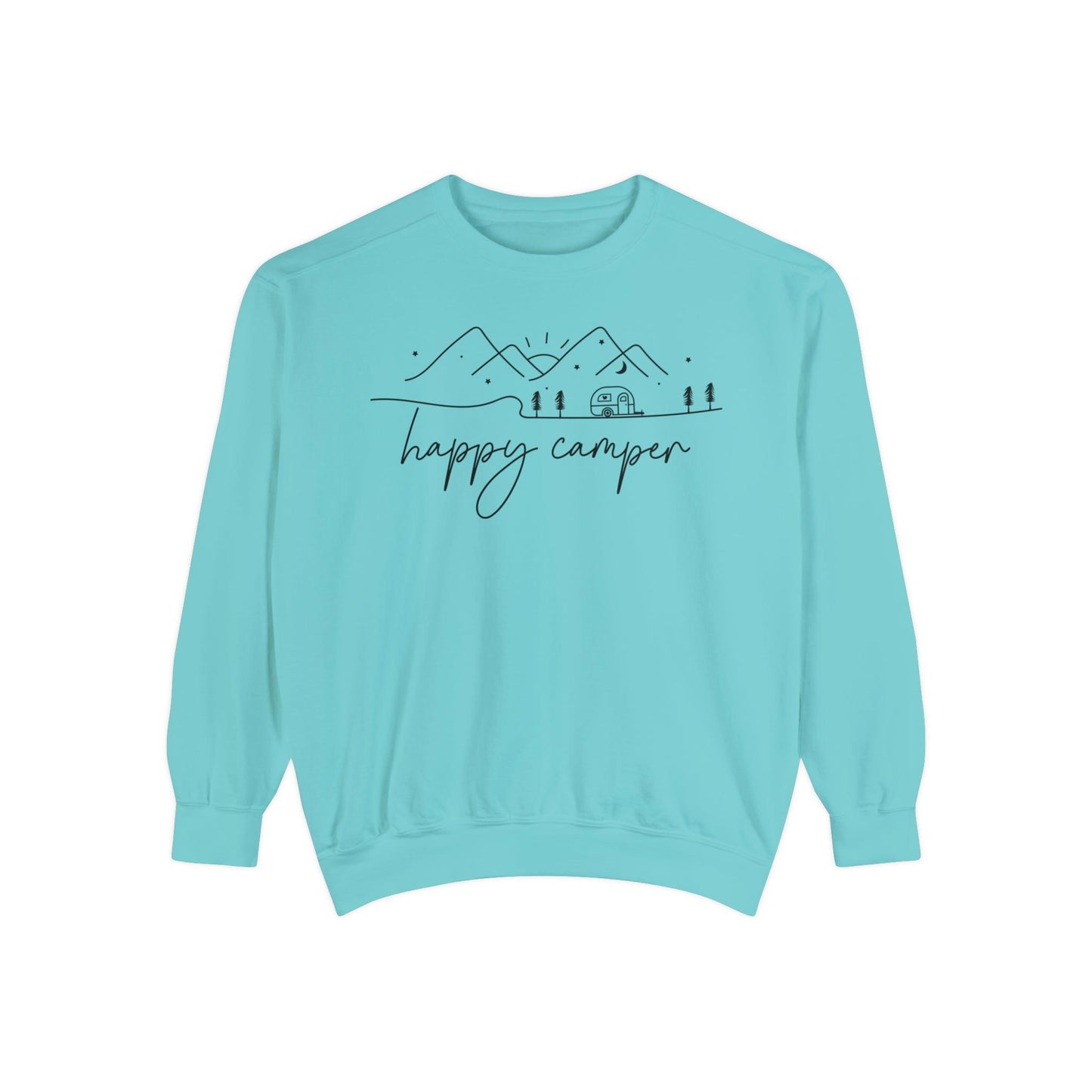 Happy Camper Comfort Colors Sweatshirt - BentleyBlueCo