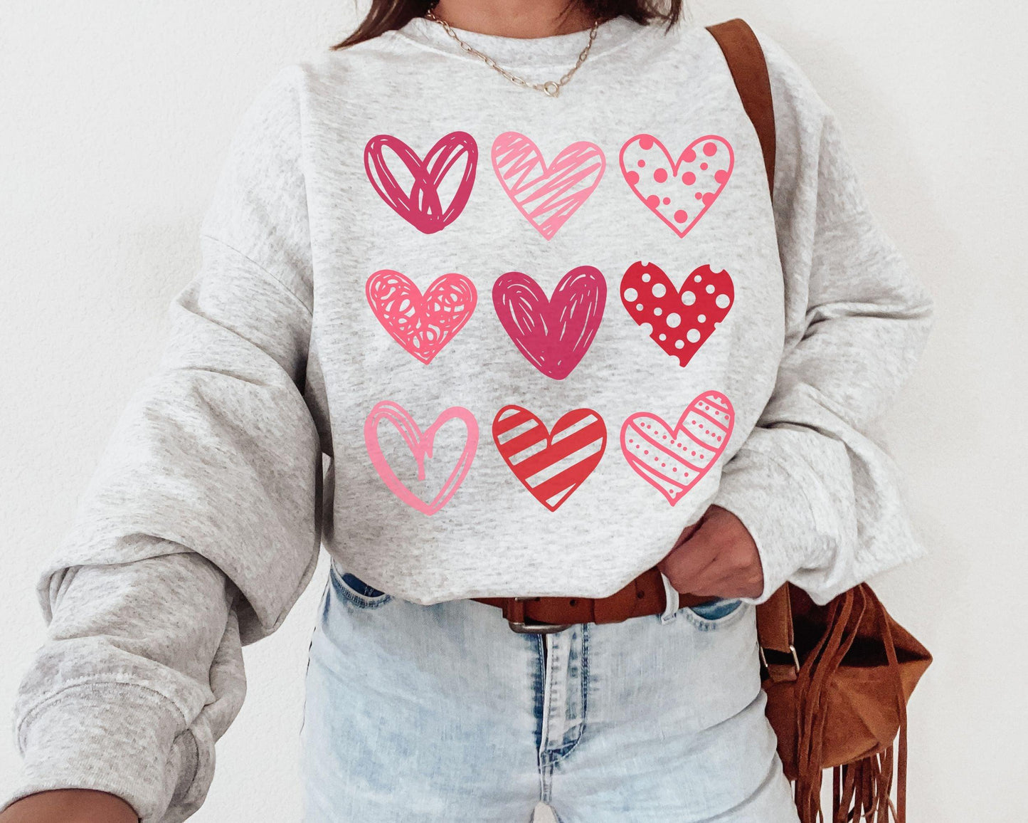 Heart Grid Crewneck - BentleyBlueCo
