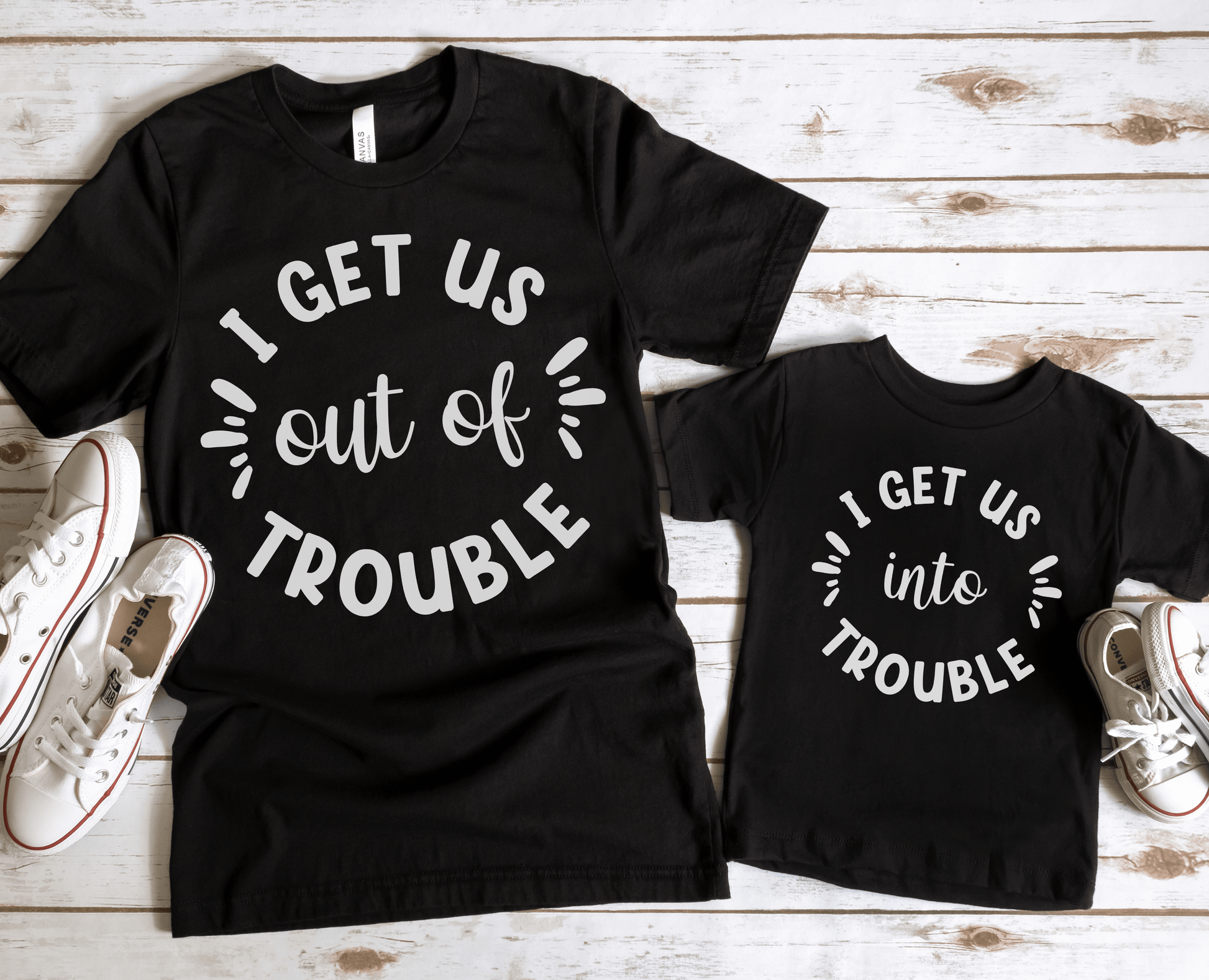I get us into trouble Tshirt - BentleyBlueCo