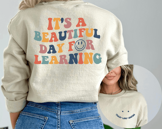 It's a Great Day for Learning Crewneck Sweatshirt - BentleyBlueCo