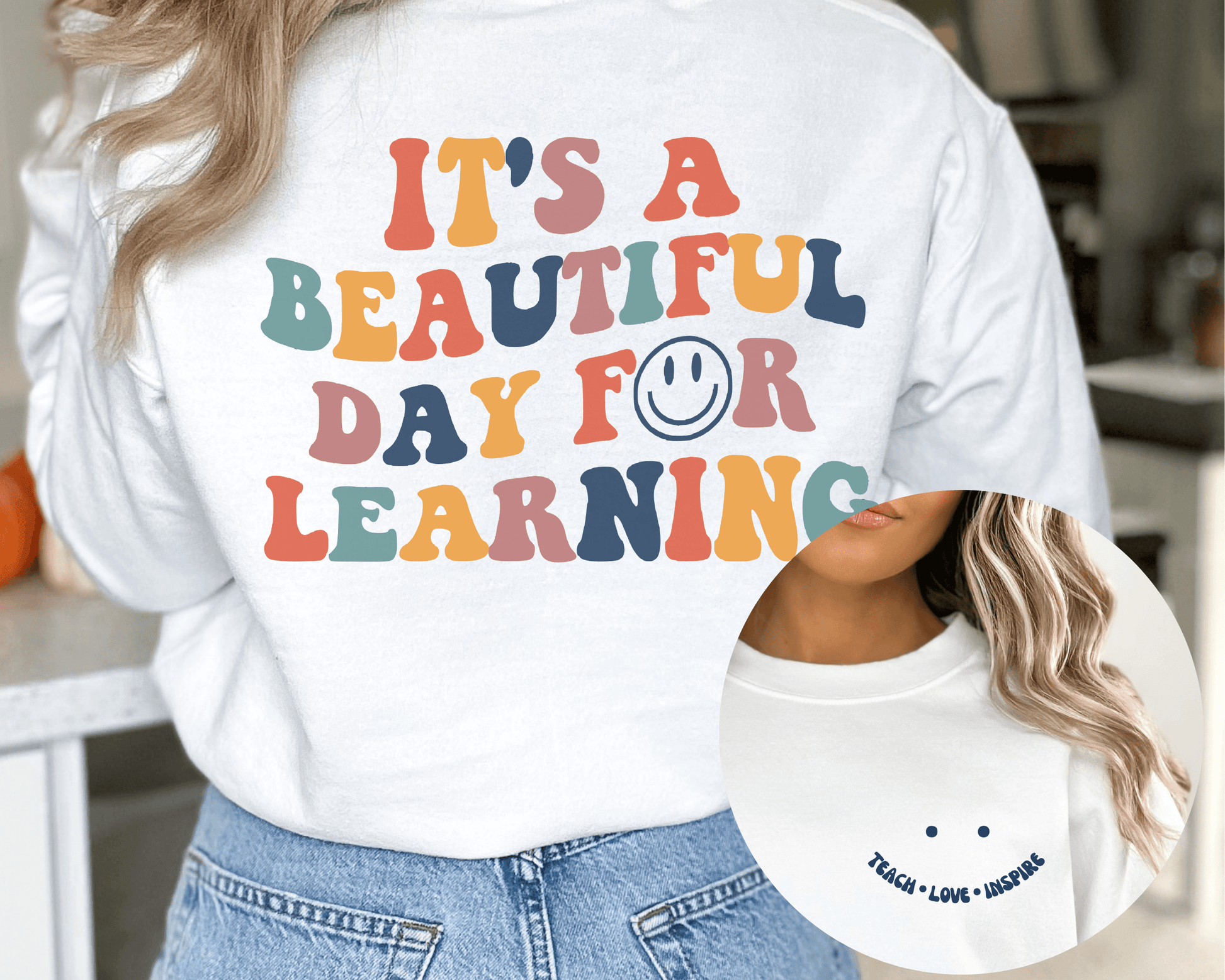 It's a Great Day for Learning Crewneck Sweatshirt - BentleyBlueCo