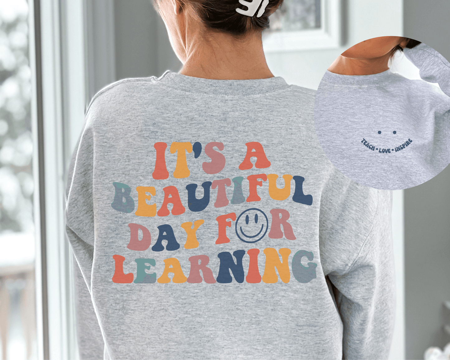 It's a Great Day for Learning Crewneck Sweatshirt - BentleyBlueCo
