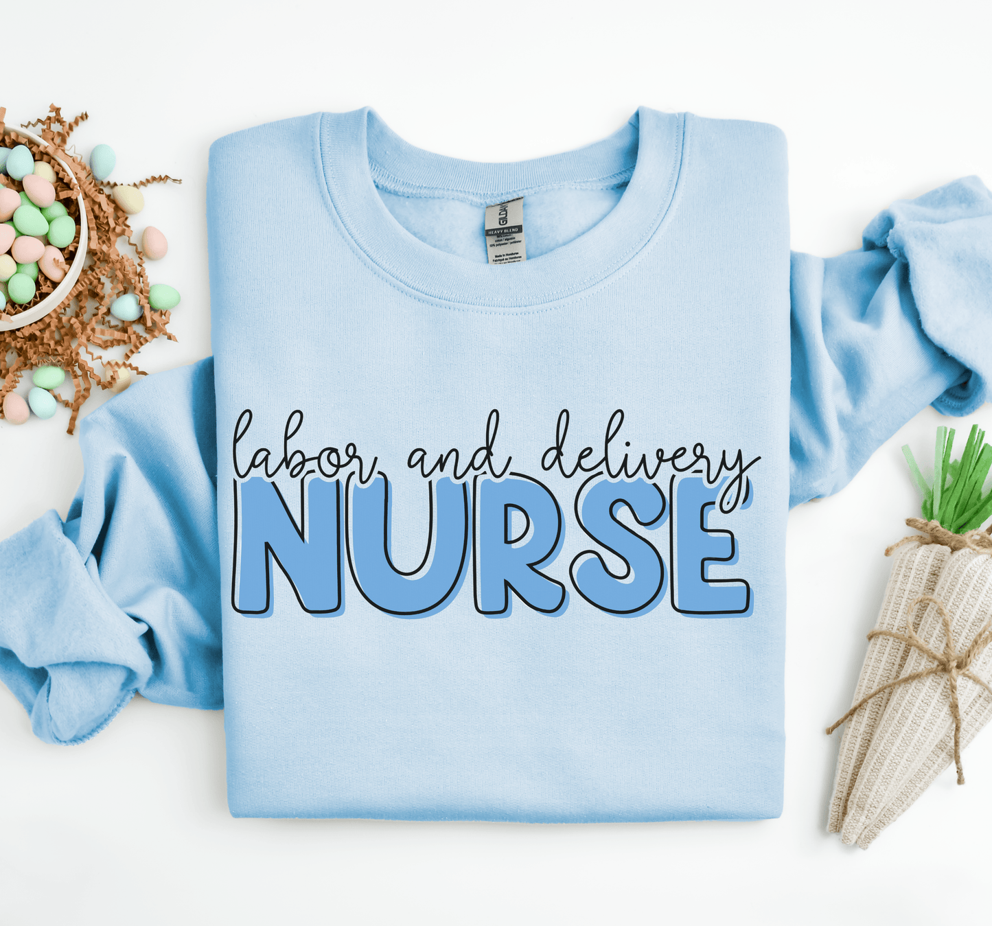 Labor and Delivery Nurse Crewneck Sweatshirt - BentleyBlueCo