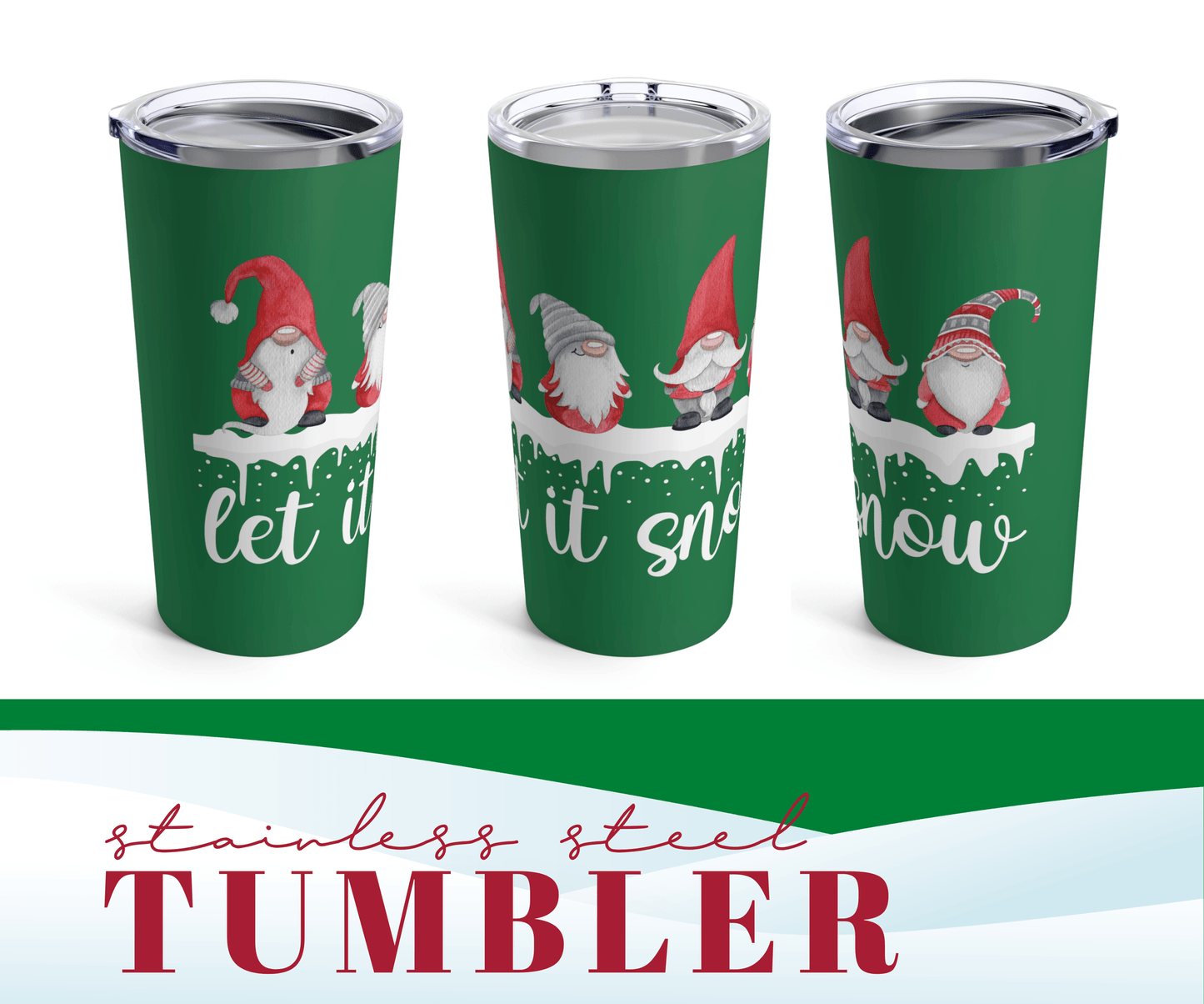 Let it Snow Gnome Tumbler - 20oz - BentleyBlueCo