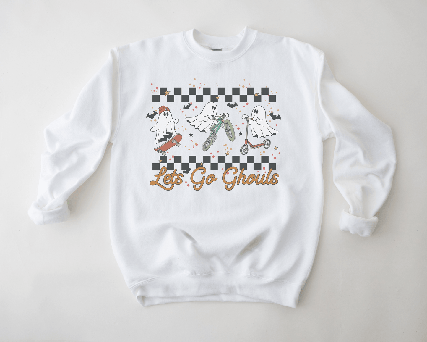 Get into the Halloween spirit with our bewitching Halloween sweatshirt, featuring spooky pumpkin and ghost designs that capture the essence of the season. Embrace the autumn vibes and celebrate the fall festivities in style with this must-have addition to your wardrobe. Perfect for Halloween enthusiasts, this sweatshirt will keep you cozy and fashionable all season long!