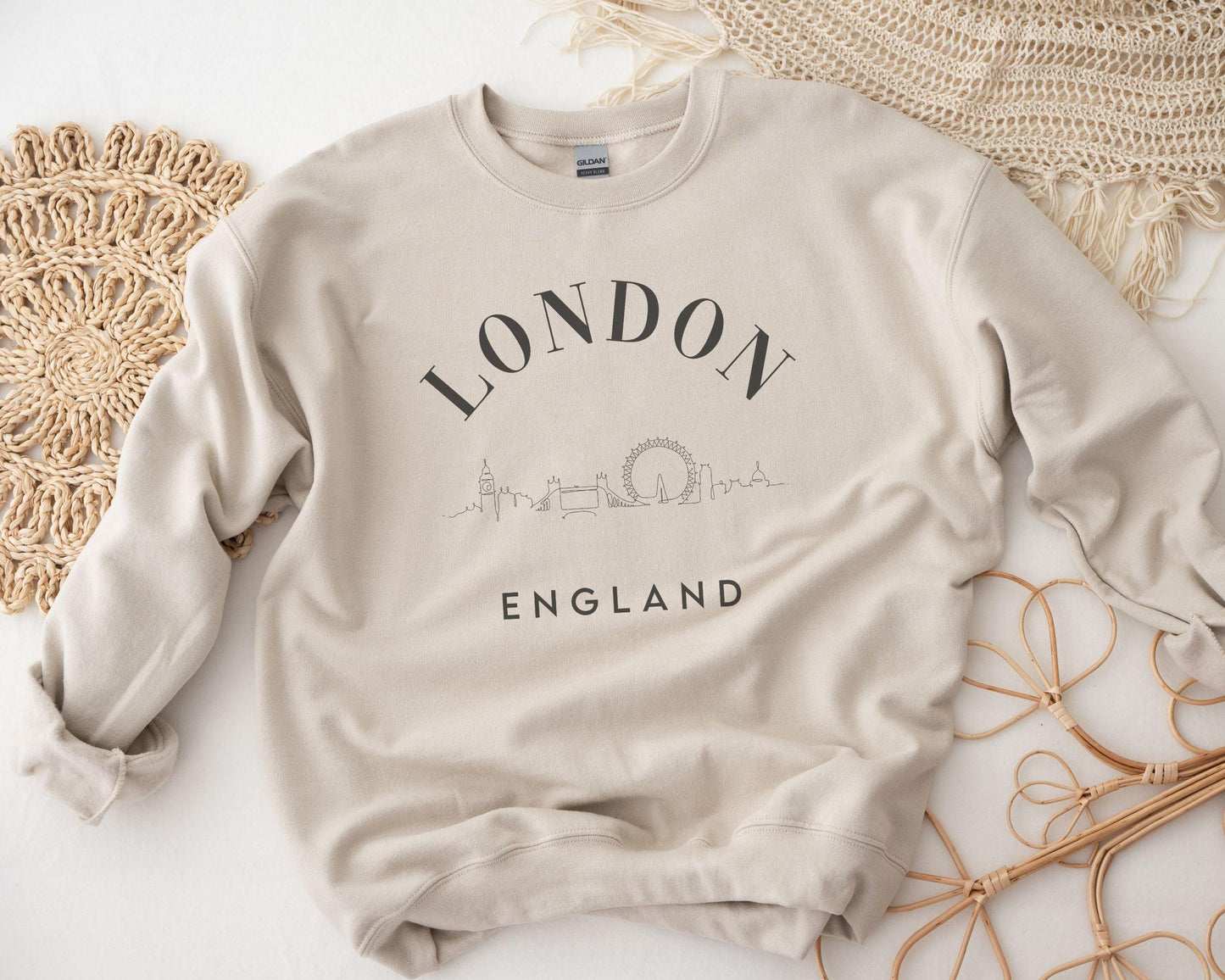 London England Crewneck - BentleyBlueCo