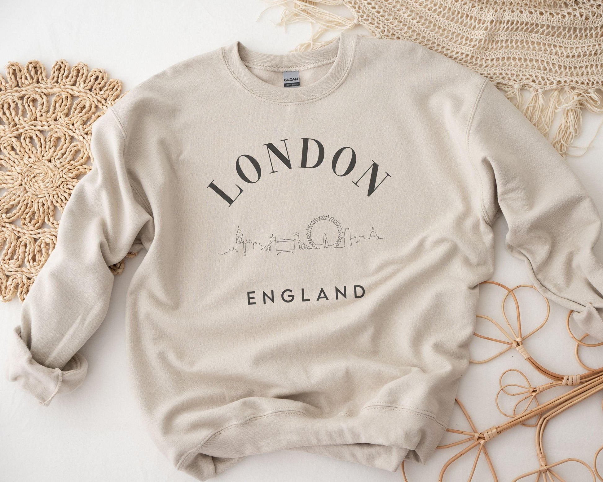 London England Crewneck - BentleyBlueCo