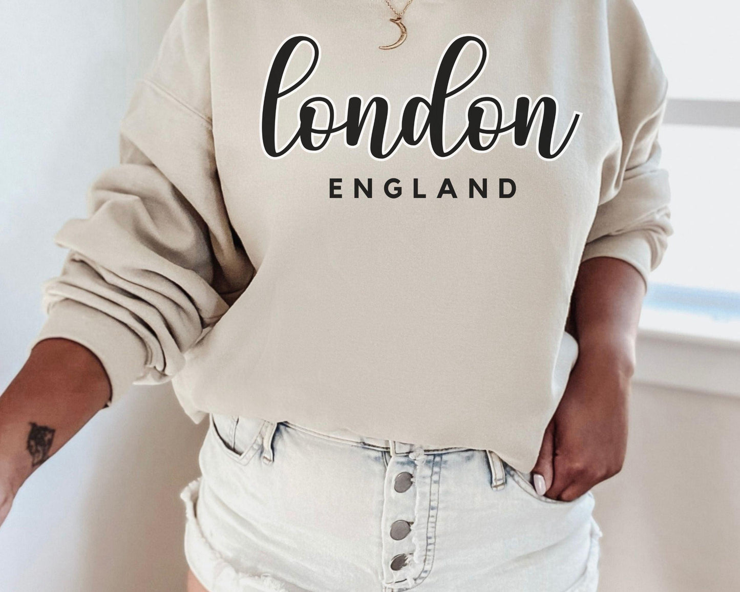 London England Crewneck - BentleyBlueCo