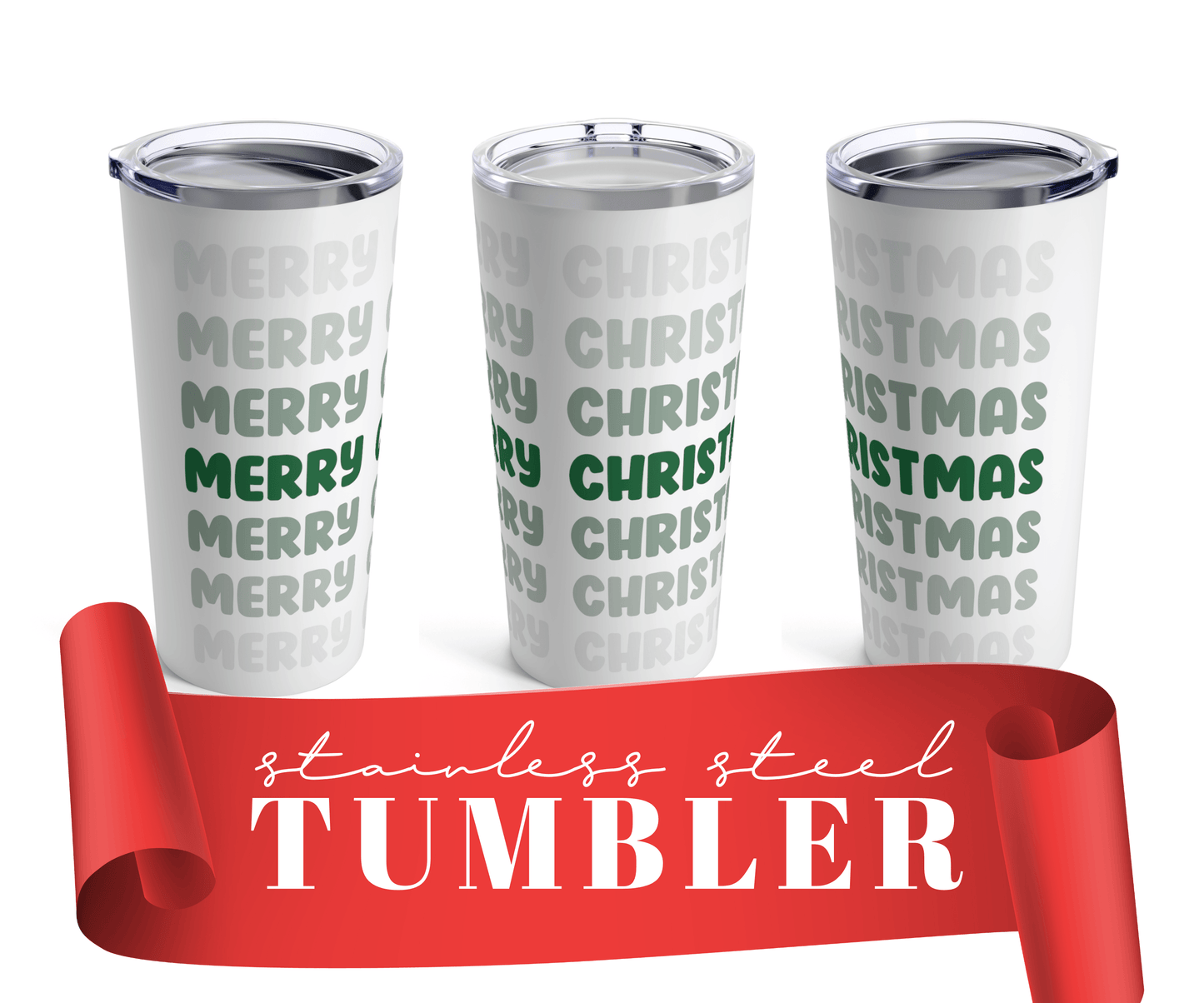 Merry Christmas Tumbler - 20oz - BentleyBlueCo