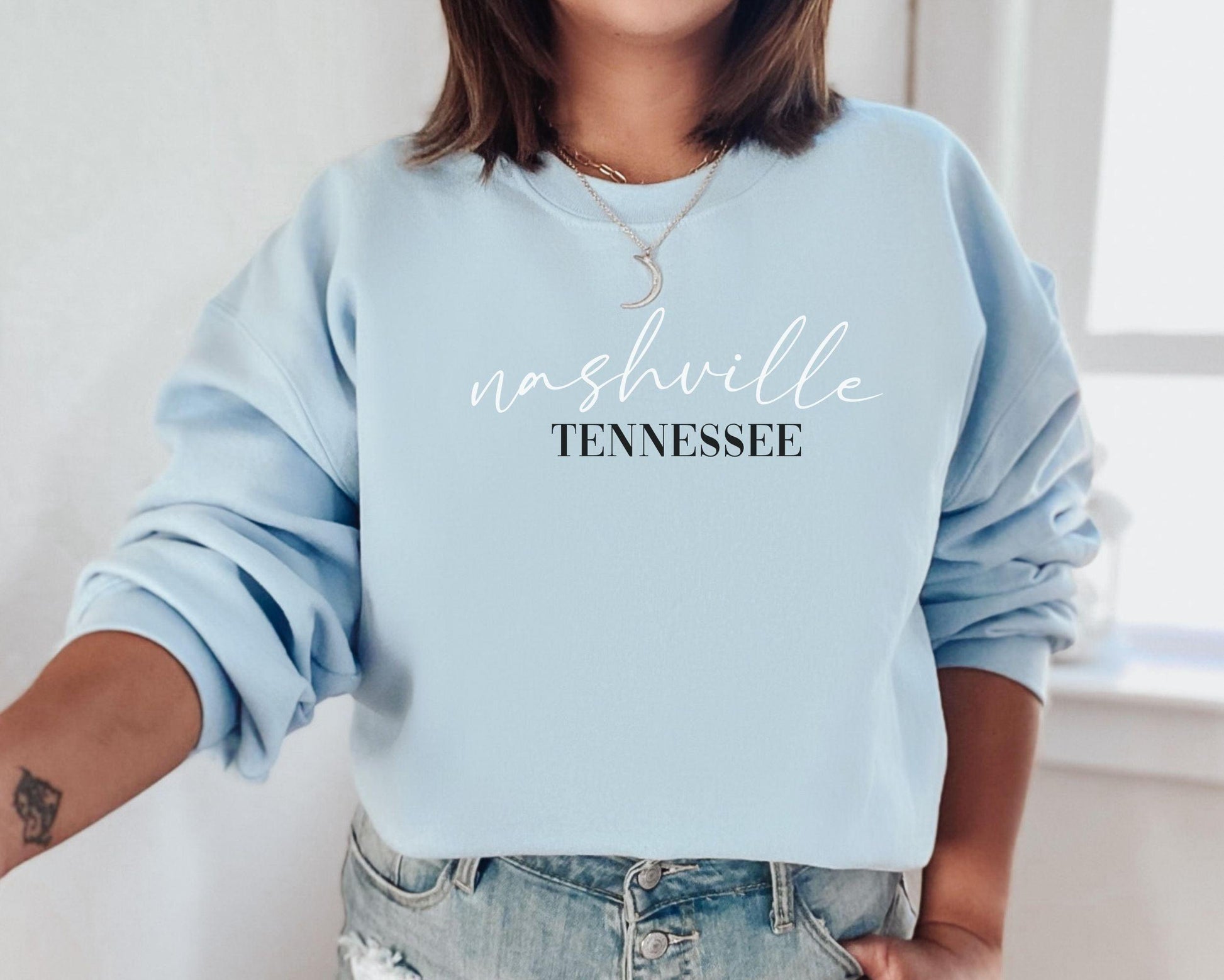 Nashville Tennessee Crewneck - BentleyBlueCo