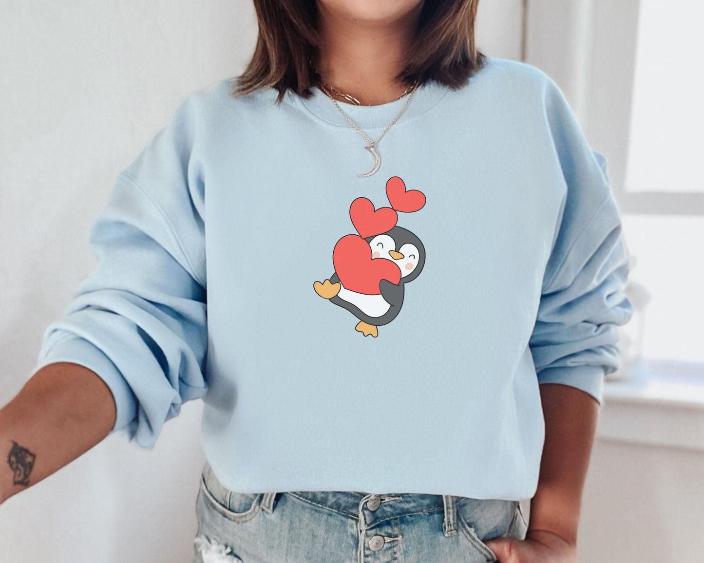 Penguin Love Crewneck - BentleyBlueCo