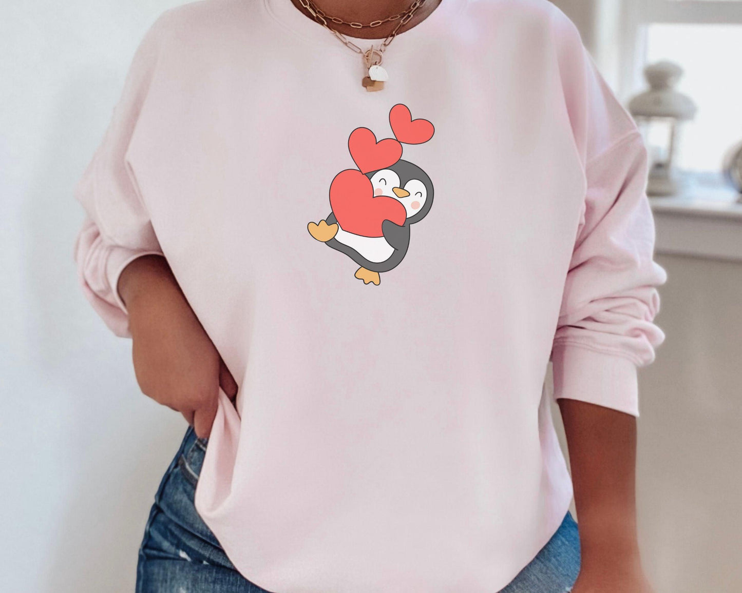 Penguin Love Crewneck - BentleyBlueCo