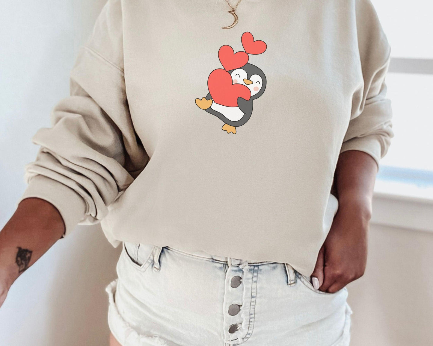 Penguin Love Crewneck - BentleyBlueCo